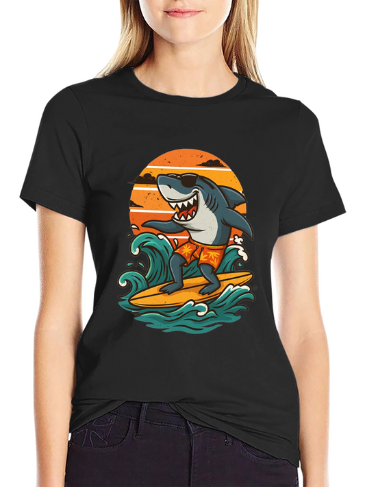 Surfing Shark Graphic Tee
