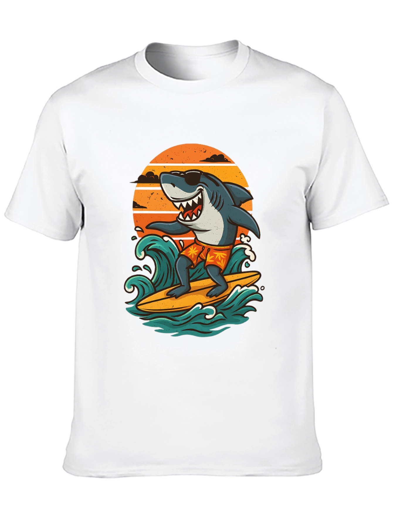 Surfing Shark Graphic Tee