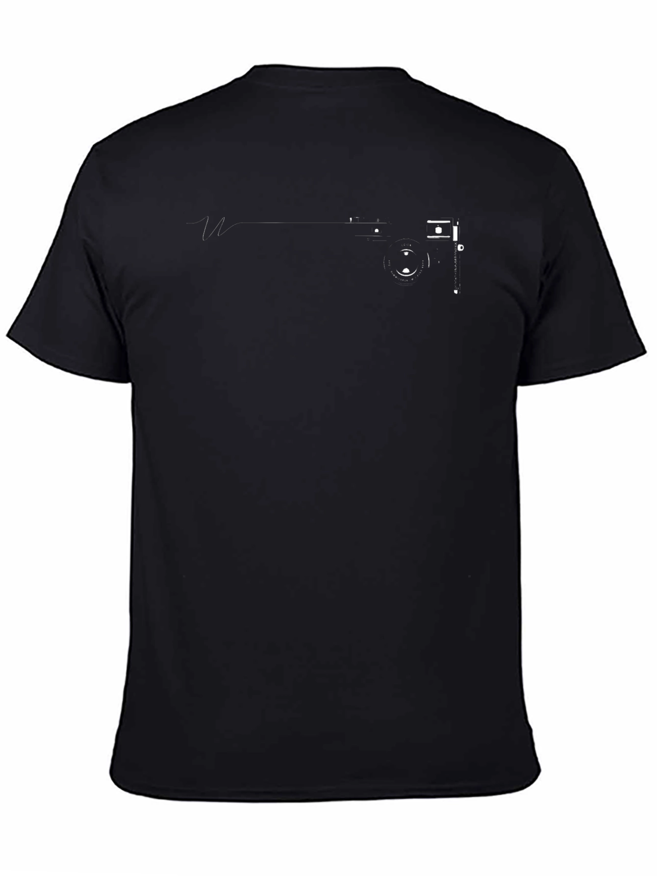 Mens Black Camera Graphic Tee