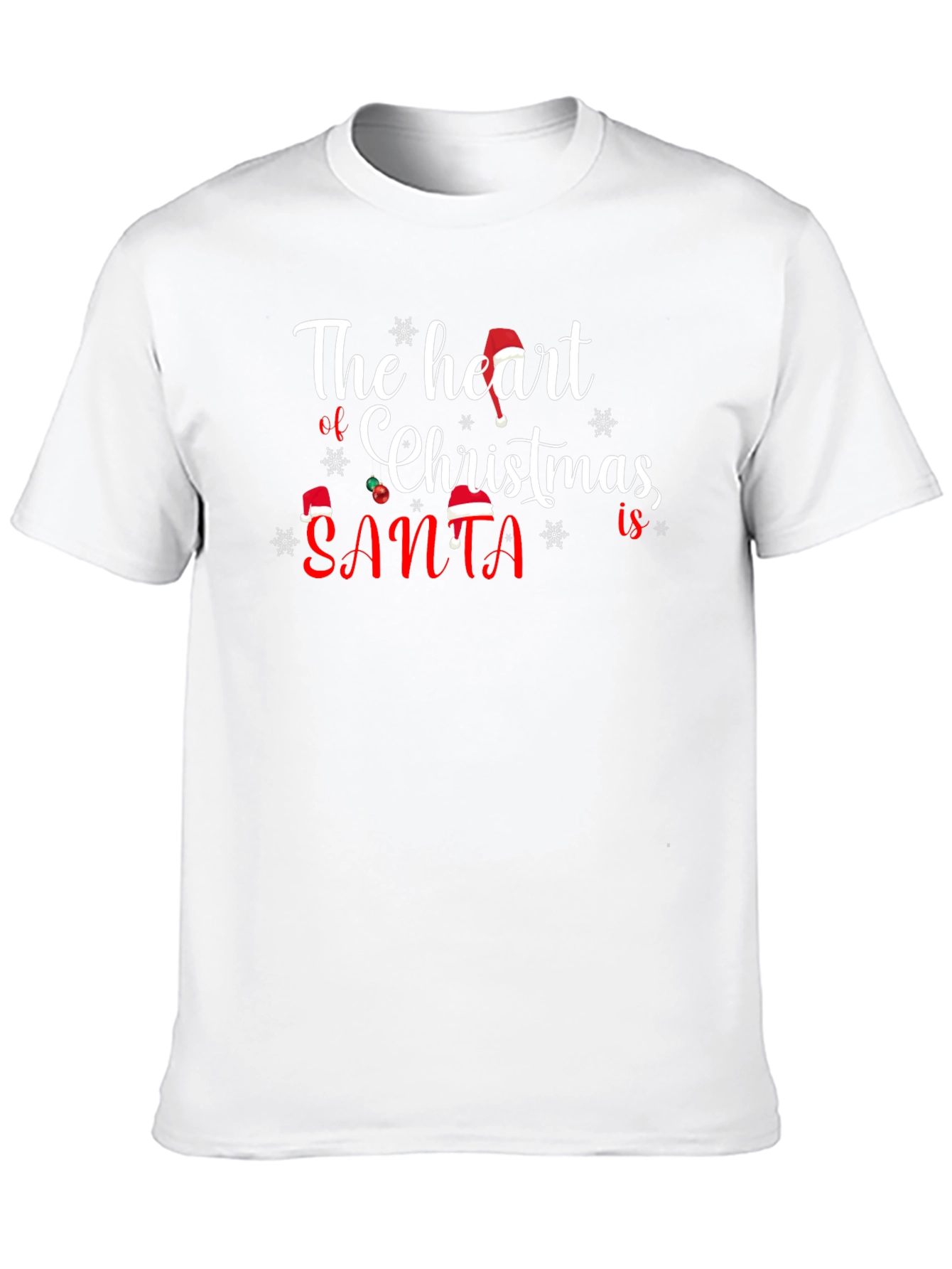Heart of Christmas Santa Graphic T-Shirt