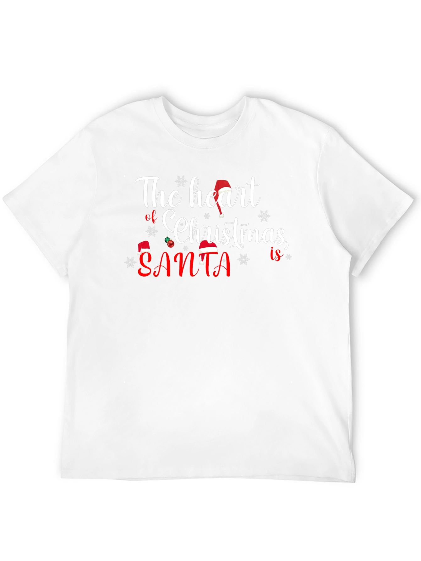 Heart of Christmas Santa Graphic T-Shirt
