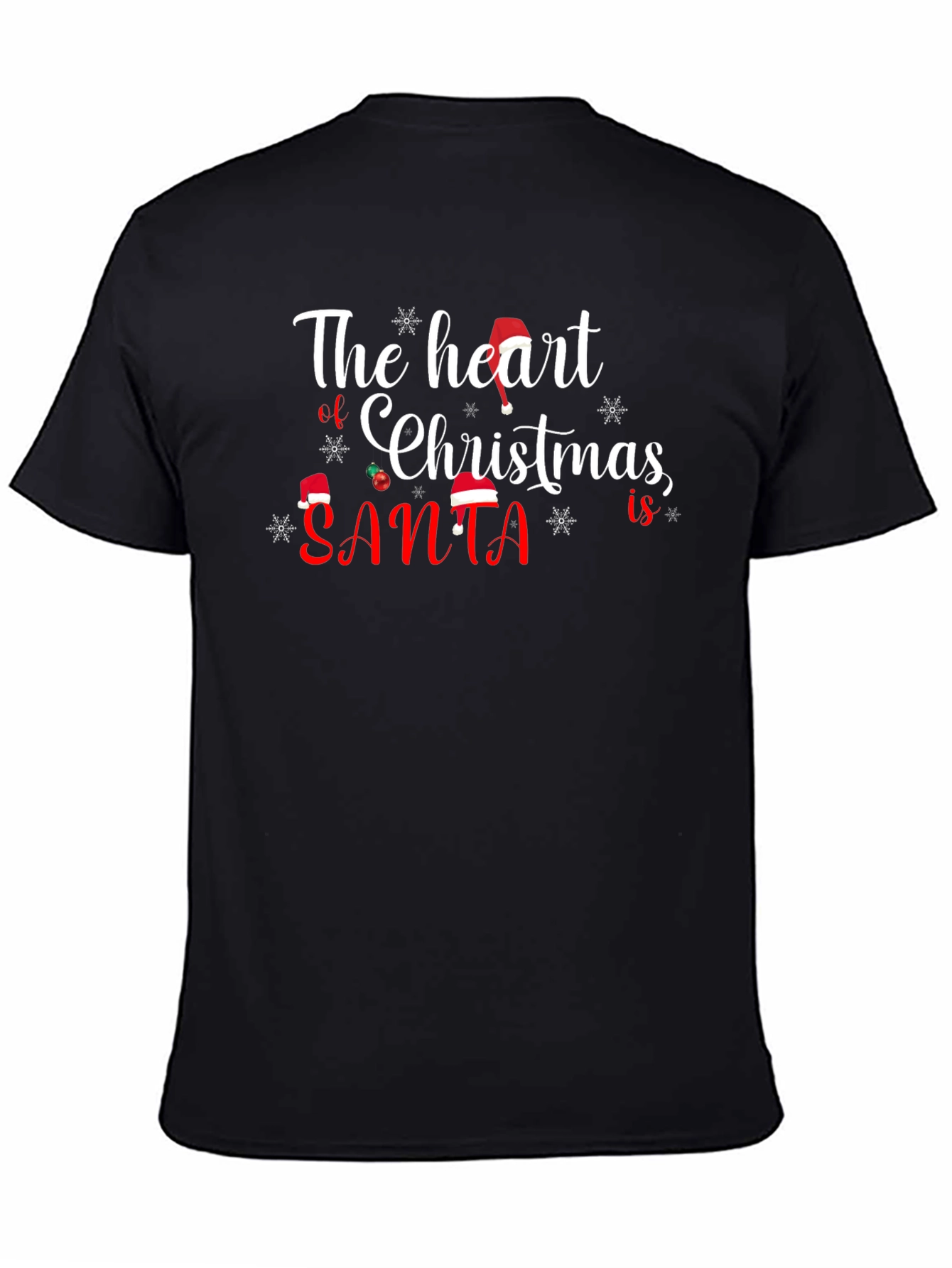 Heart of Christmas Santa Graphic T-Shirt