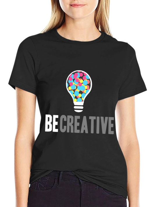 Be Creative Light Bulb Graphic Tee - Black