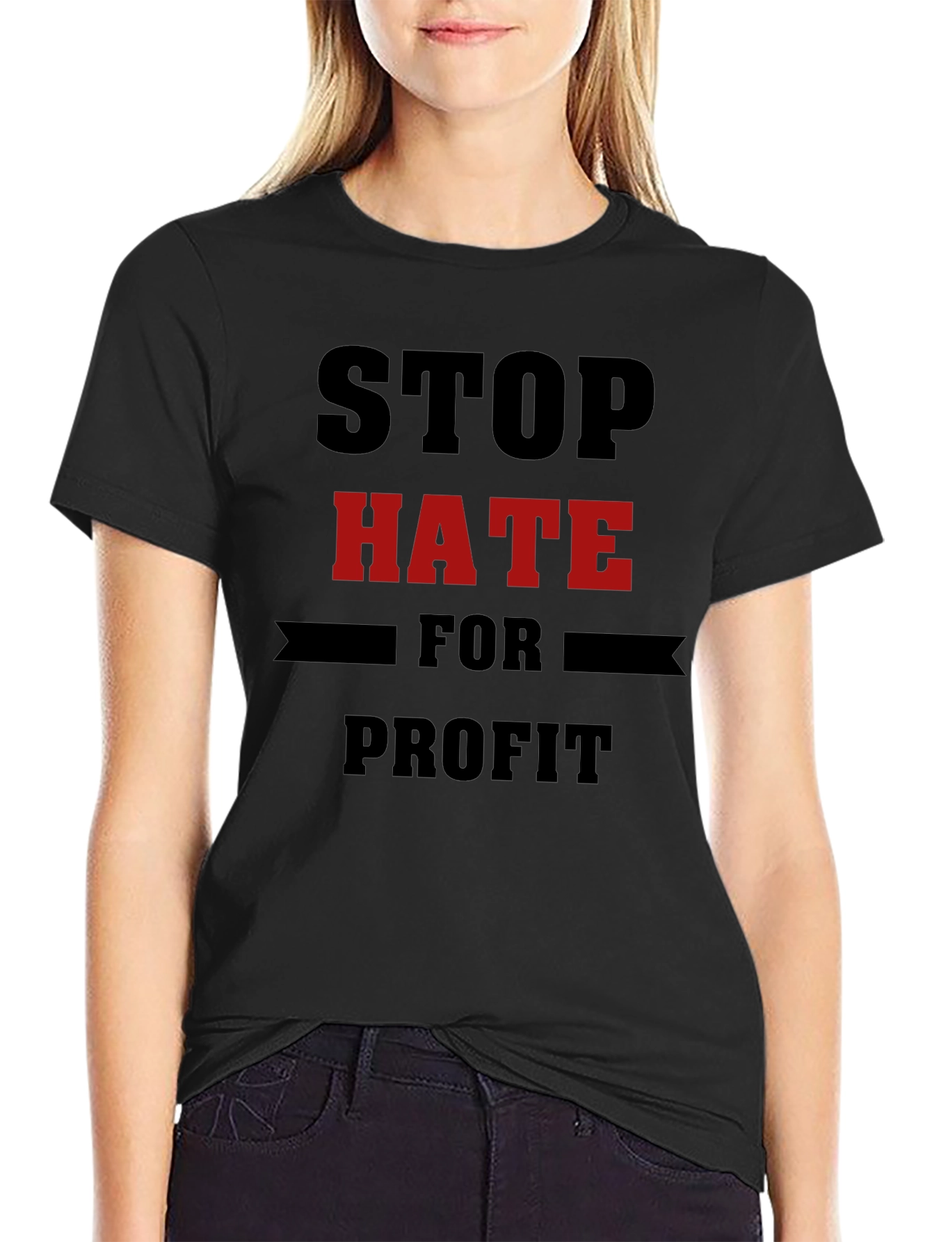 Stop Hate for Profit Black T-Shirt