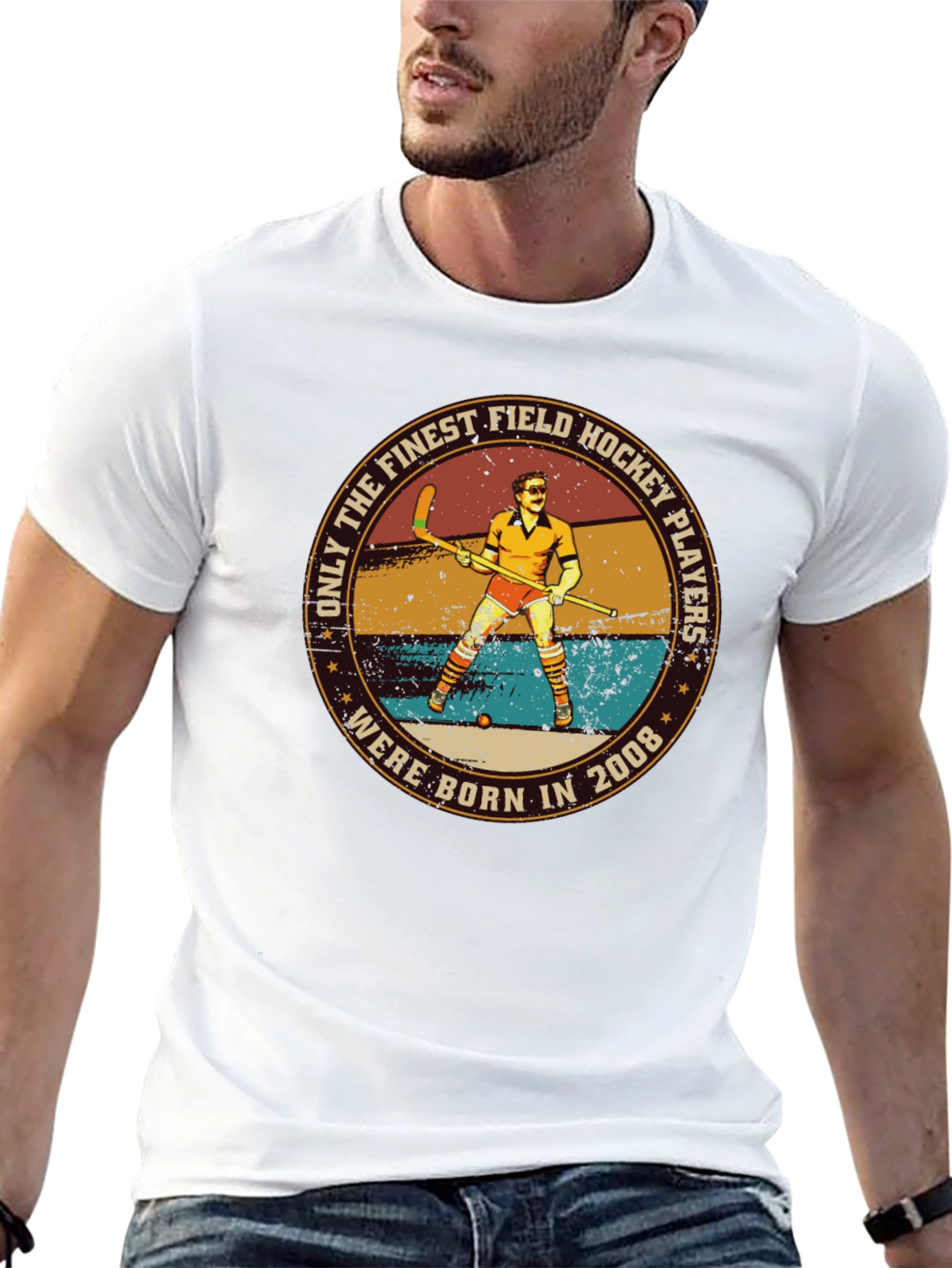 Field Hockey Player Born in 2008 Graphic Tee