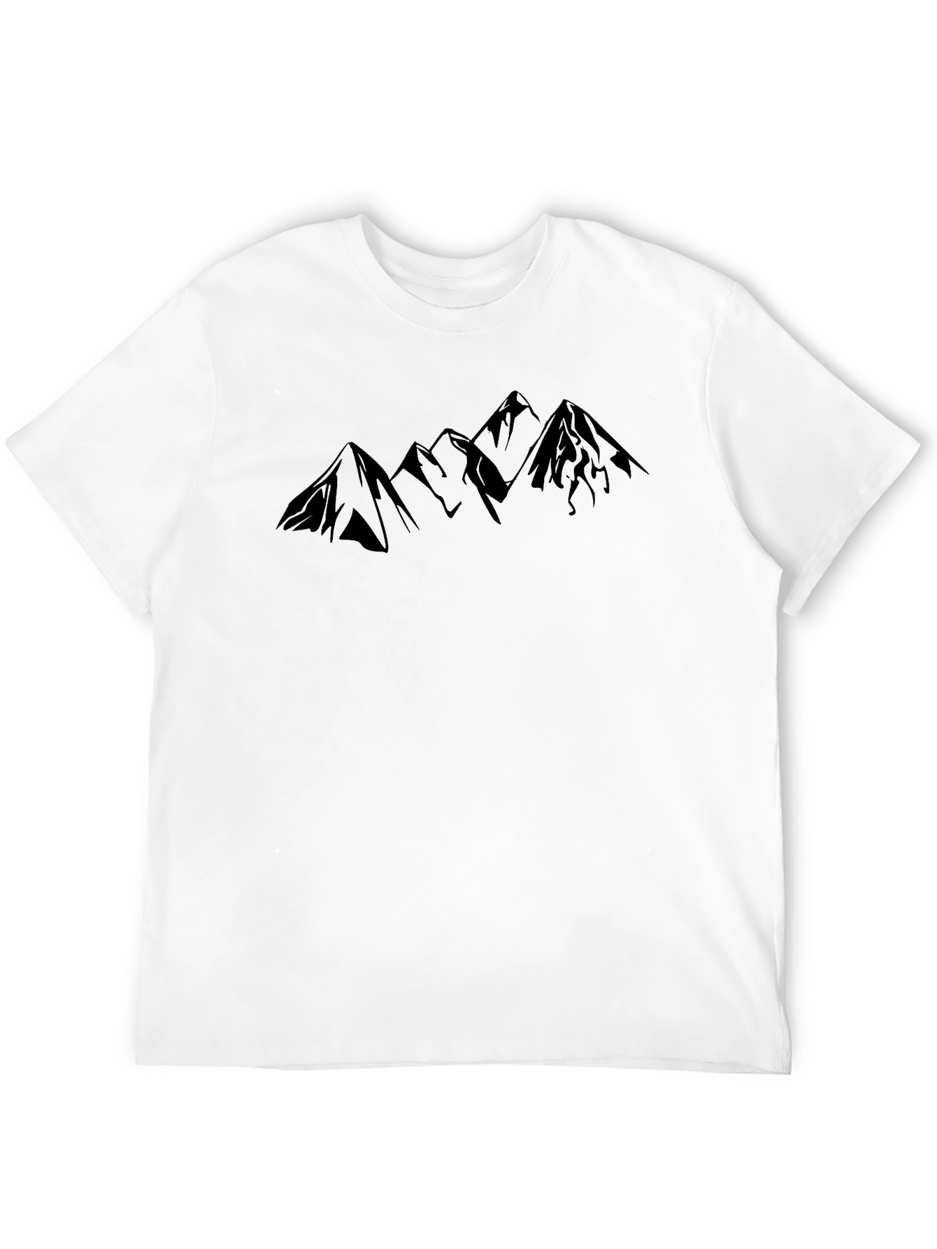 Mountain Silhouette Graphic Black T-Shirt