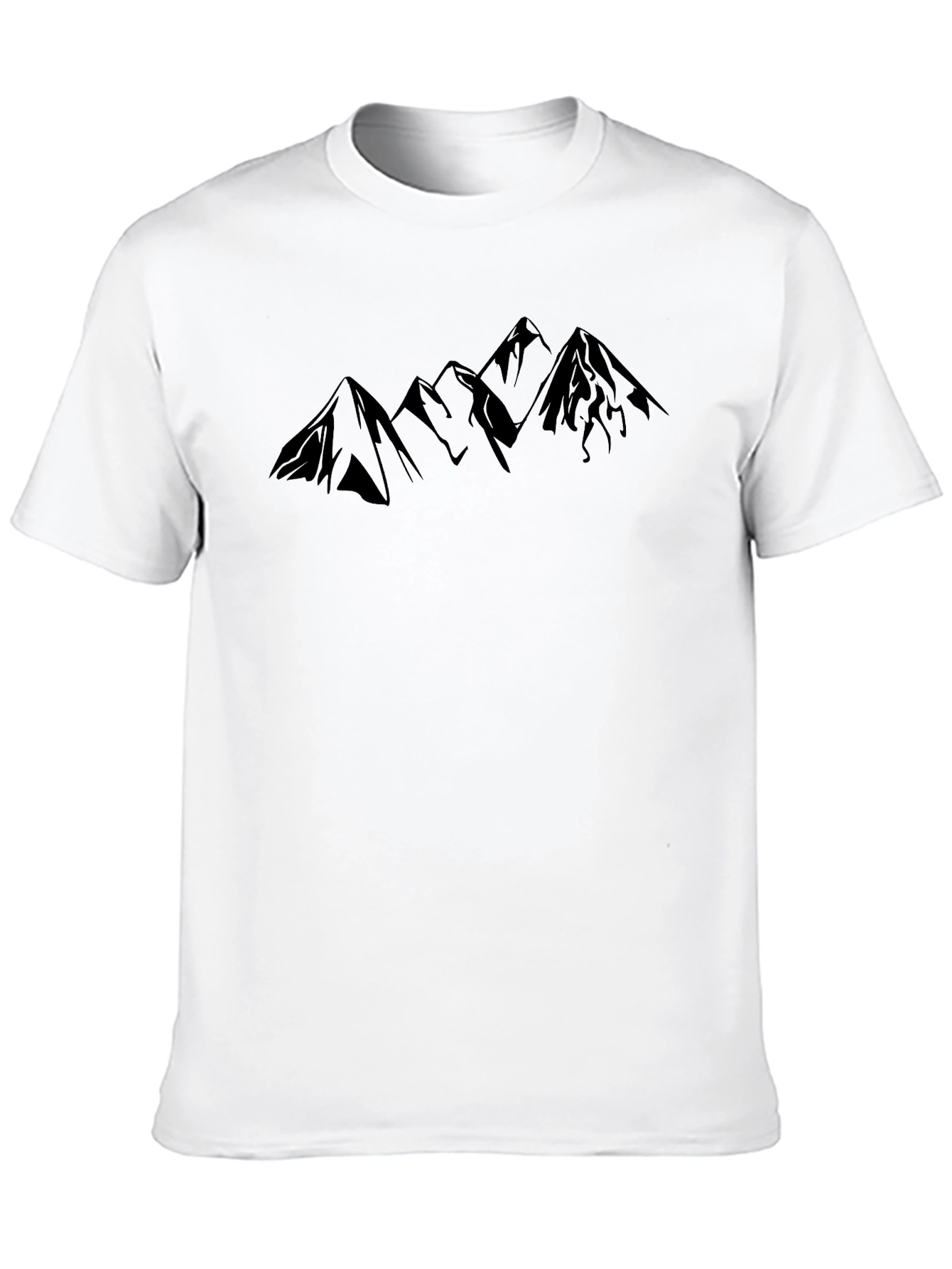 Mountain Silhouette Graphic Black T-Shirt