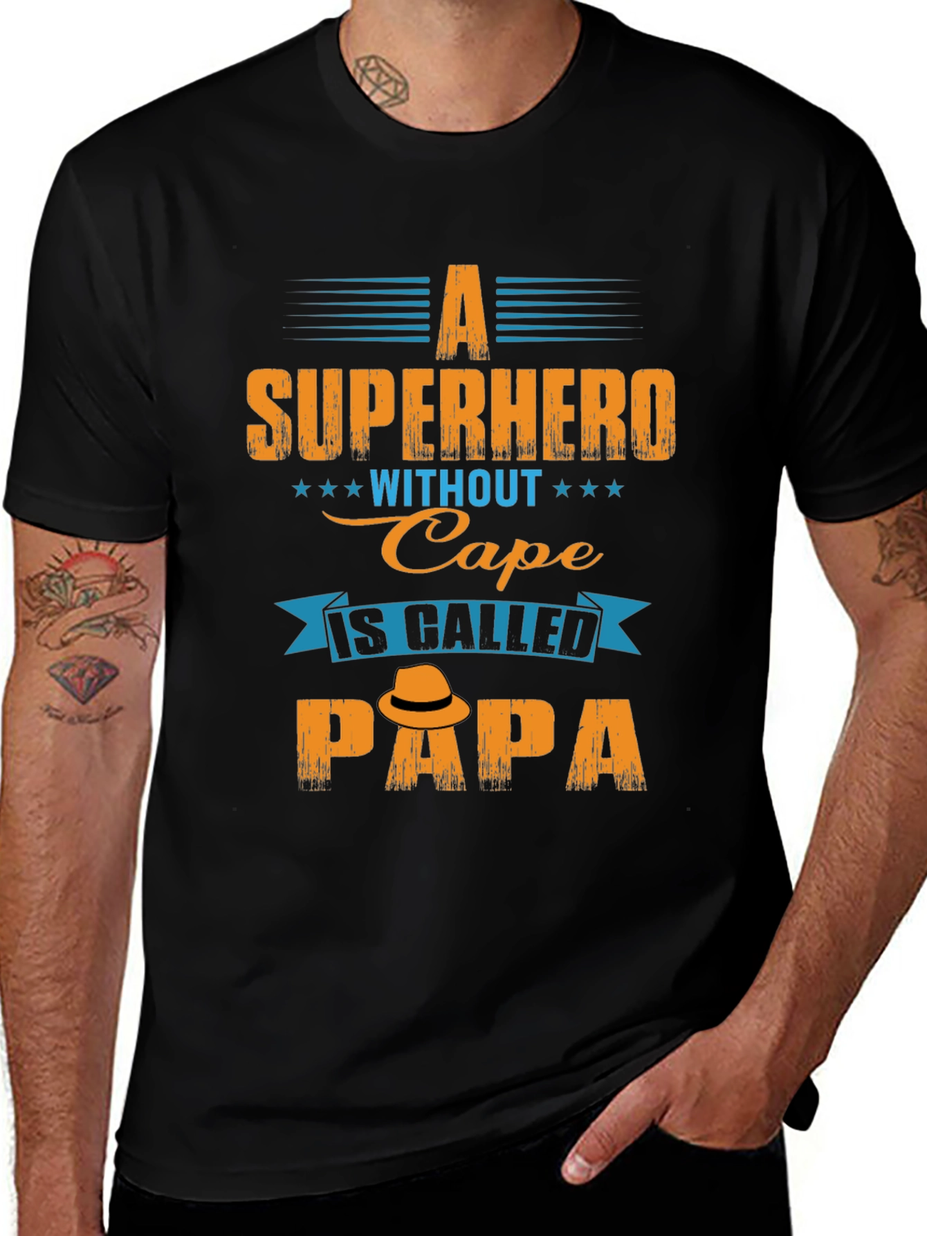 Superhero Papa T-Shirt - Fathers Day Gift