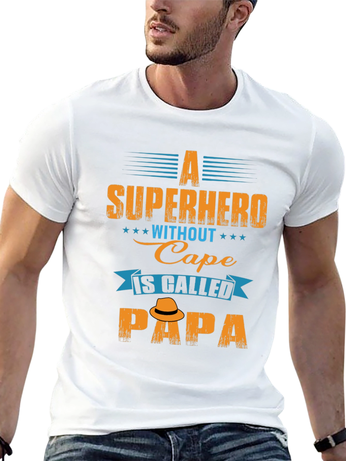 Superhero Papa T-Shirt - Fathers Day Gift