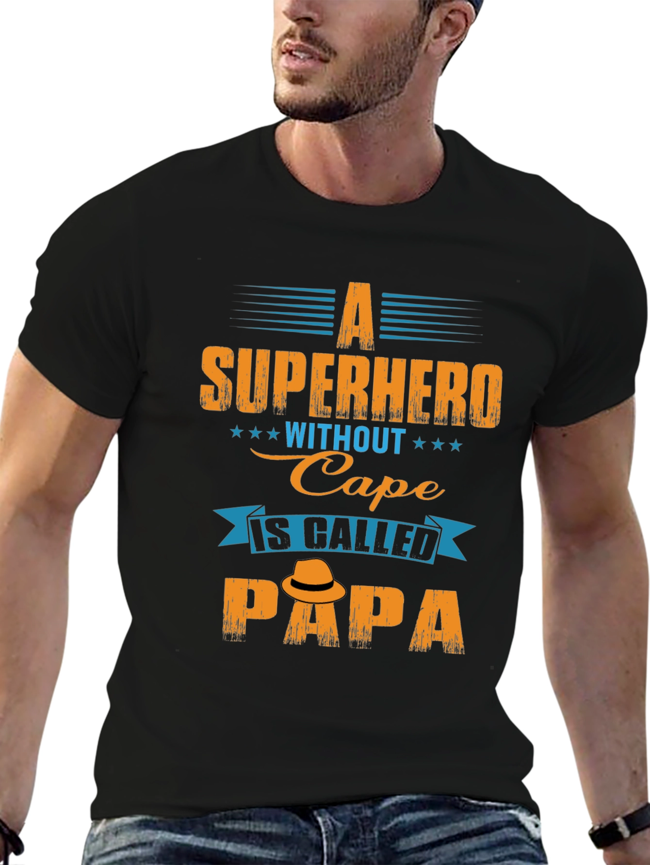 Superhero Papa T-Shirt - Fathers Day Gift