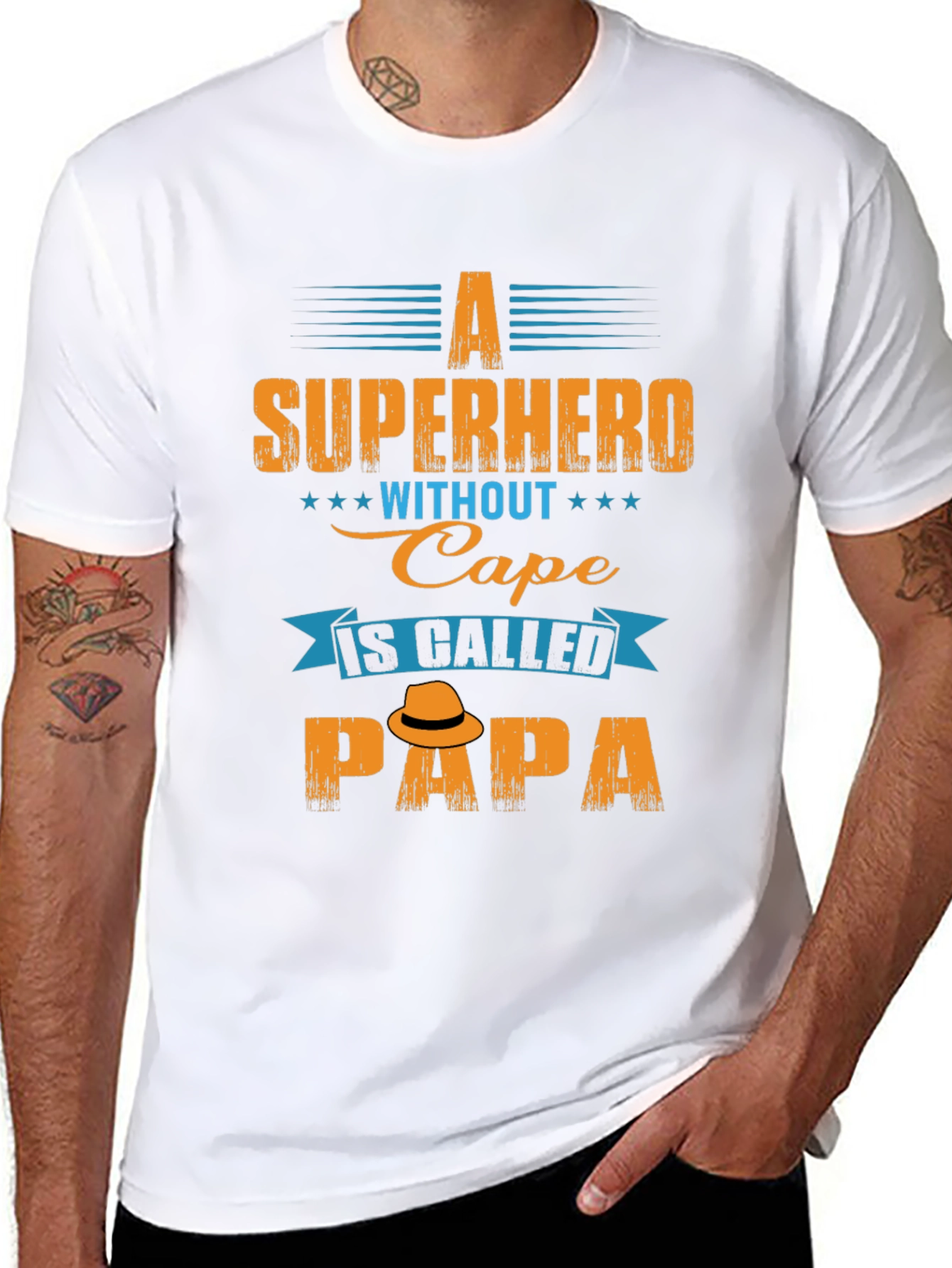Superhero Papa T-Shirt - Fathers Day Gift