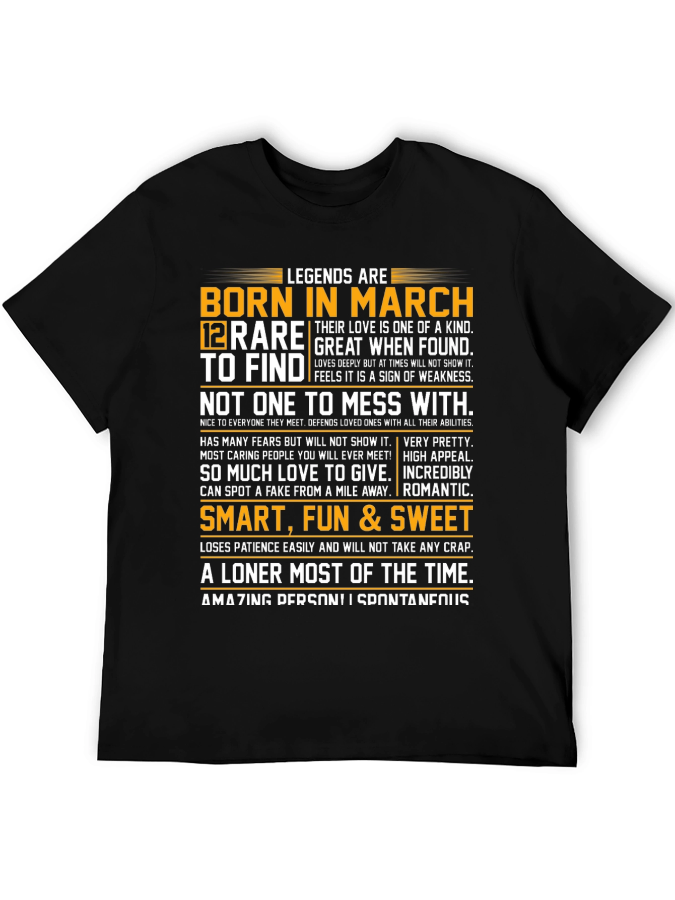 Legends Born in March T-Shirt