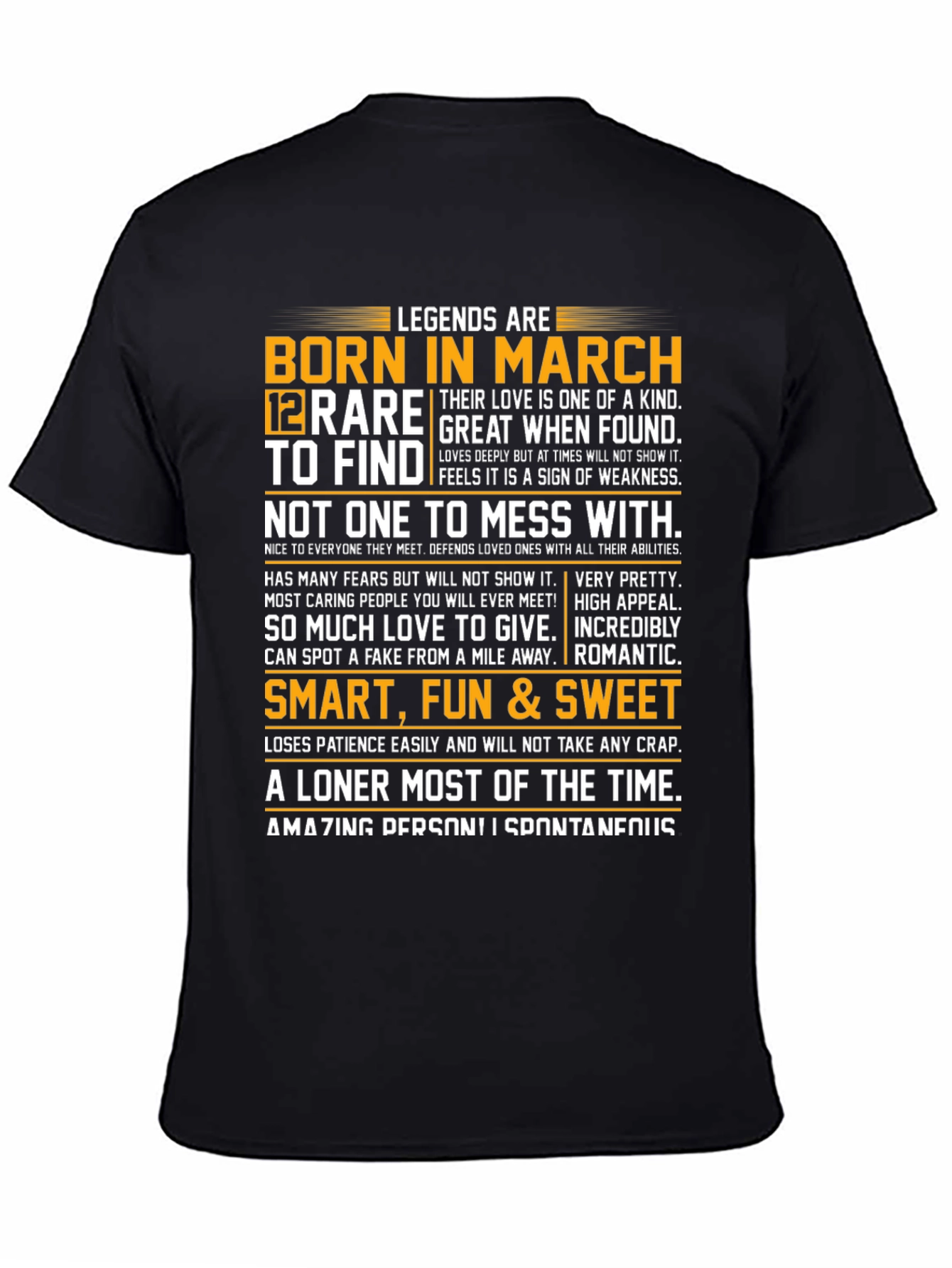 Legends Born in March T-Shirt