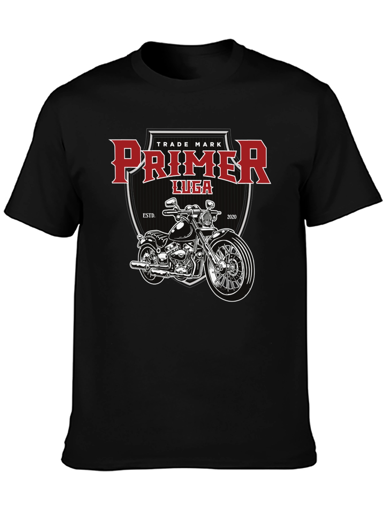 Primer Luga Motorcycle Graphic Black T-Shirt