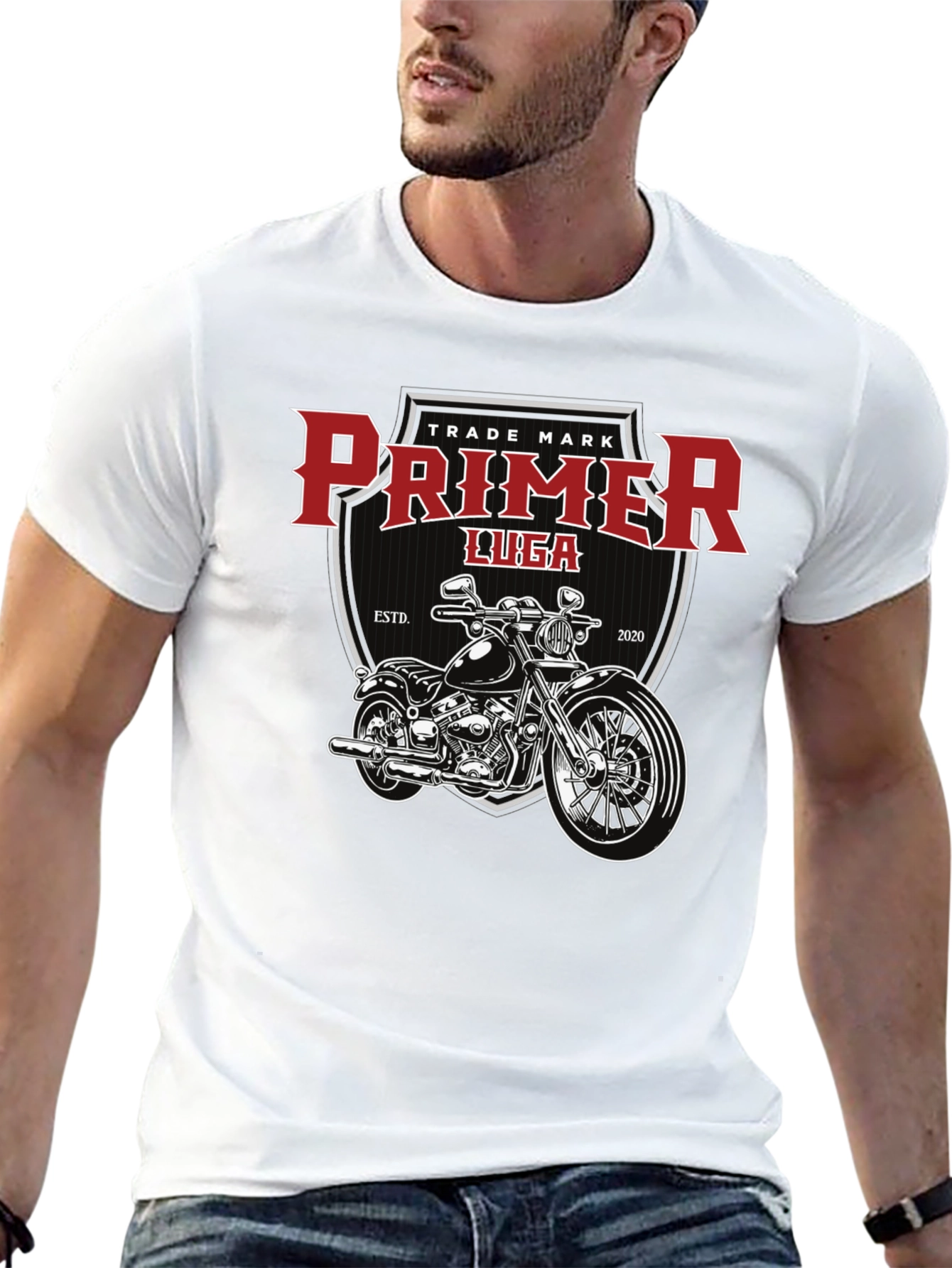 Primer Luga Motorcycle Graphic Black T-Shirt