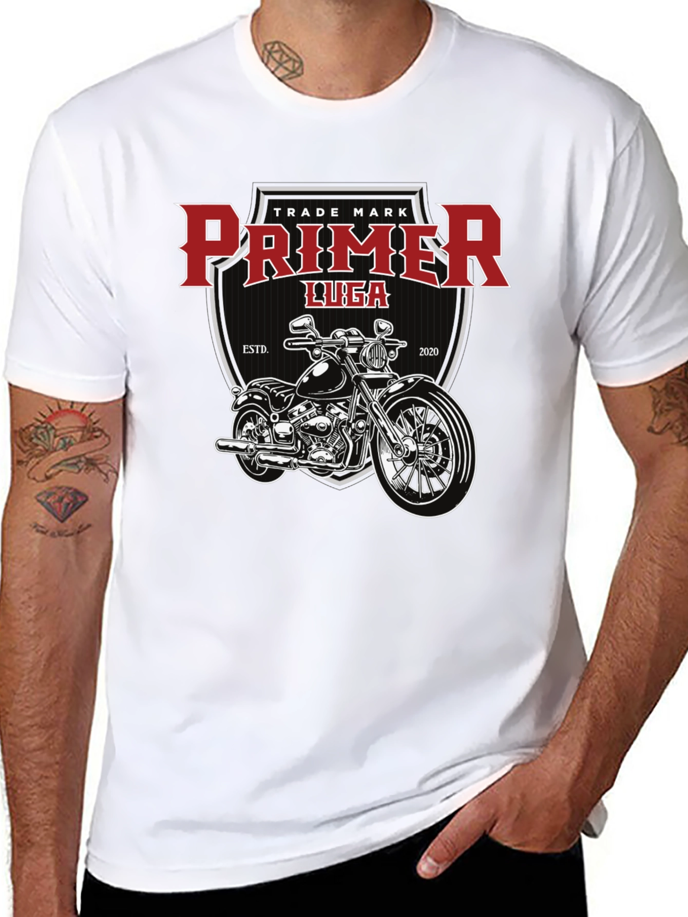Primer Luga Motorcycle Graphic Black T-Shirt