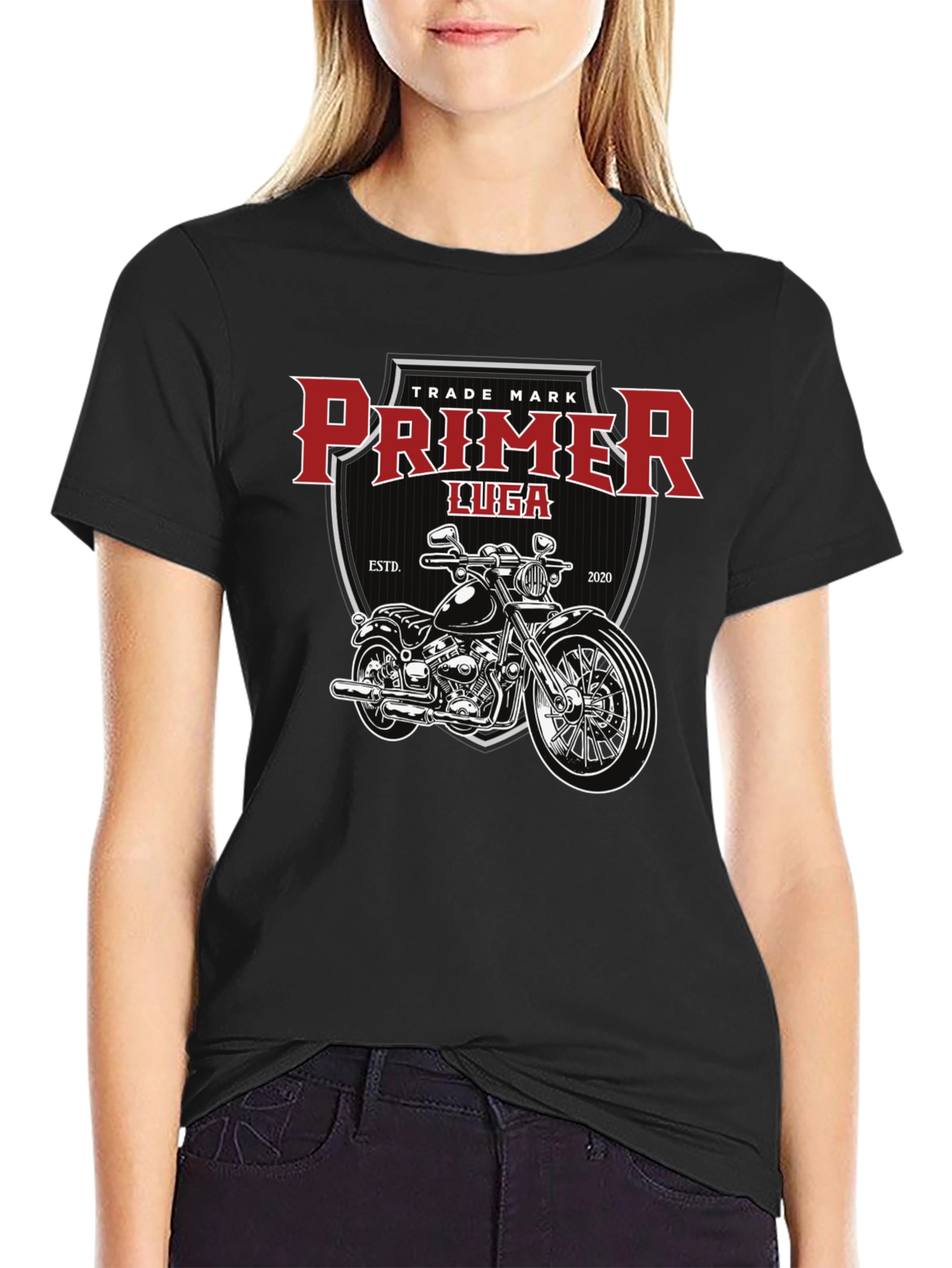 Primer Luga Motorcycle Graphic Black T-Shirt