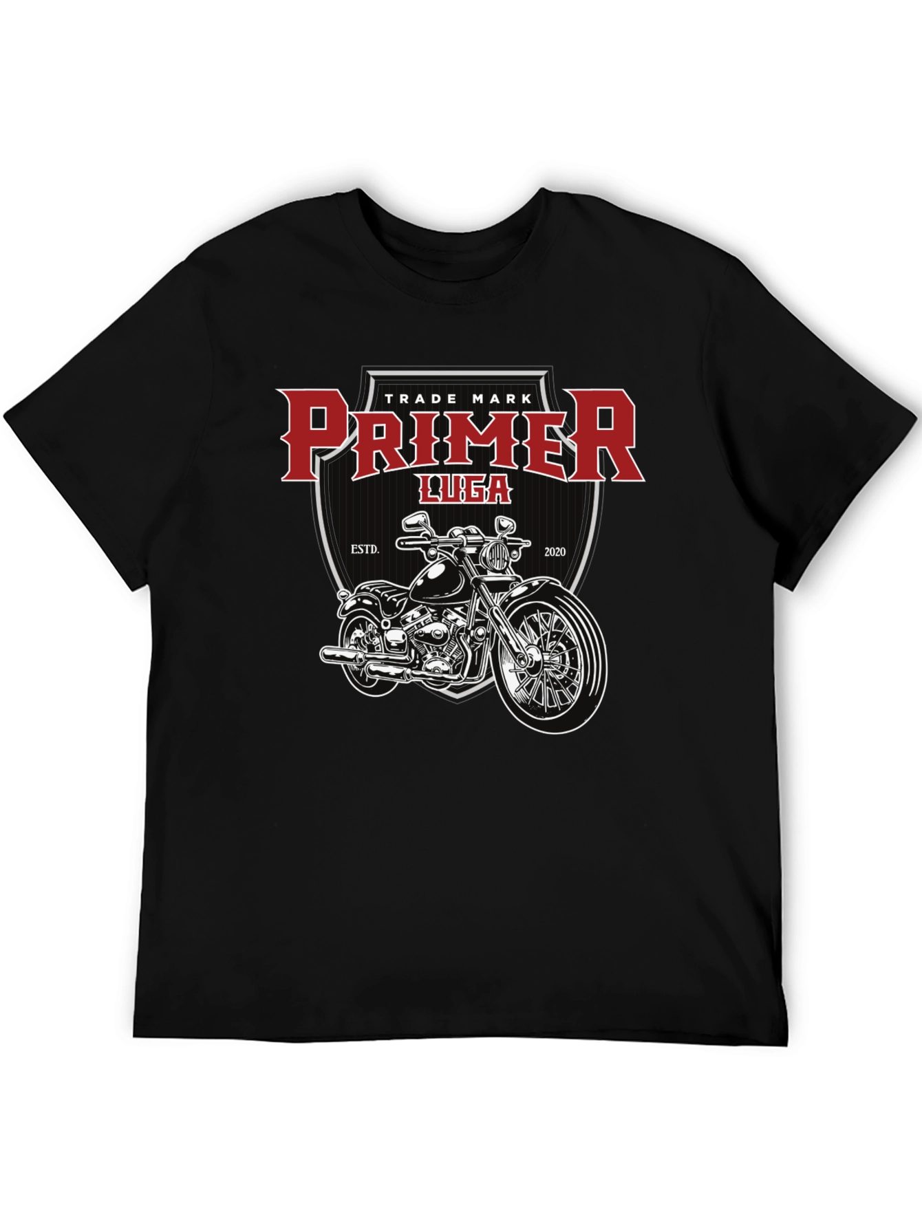 Primer Luga Motorcycle Graphic Black T-Shirt