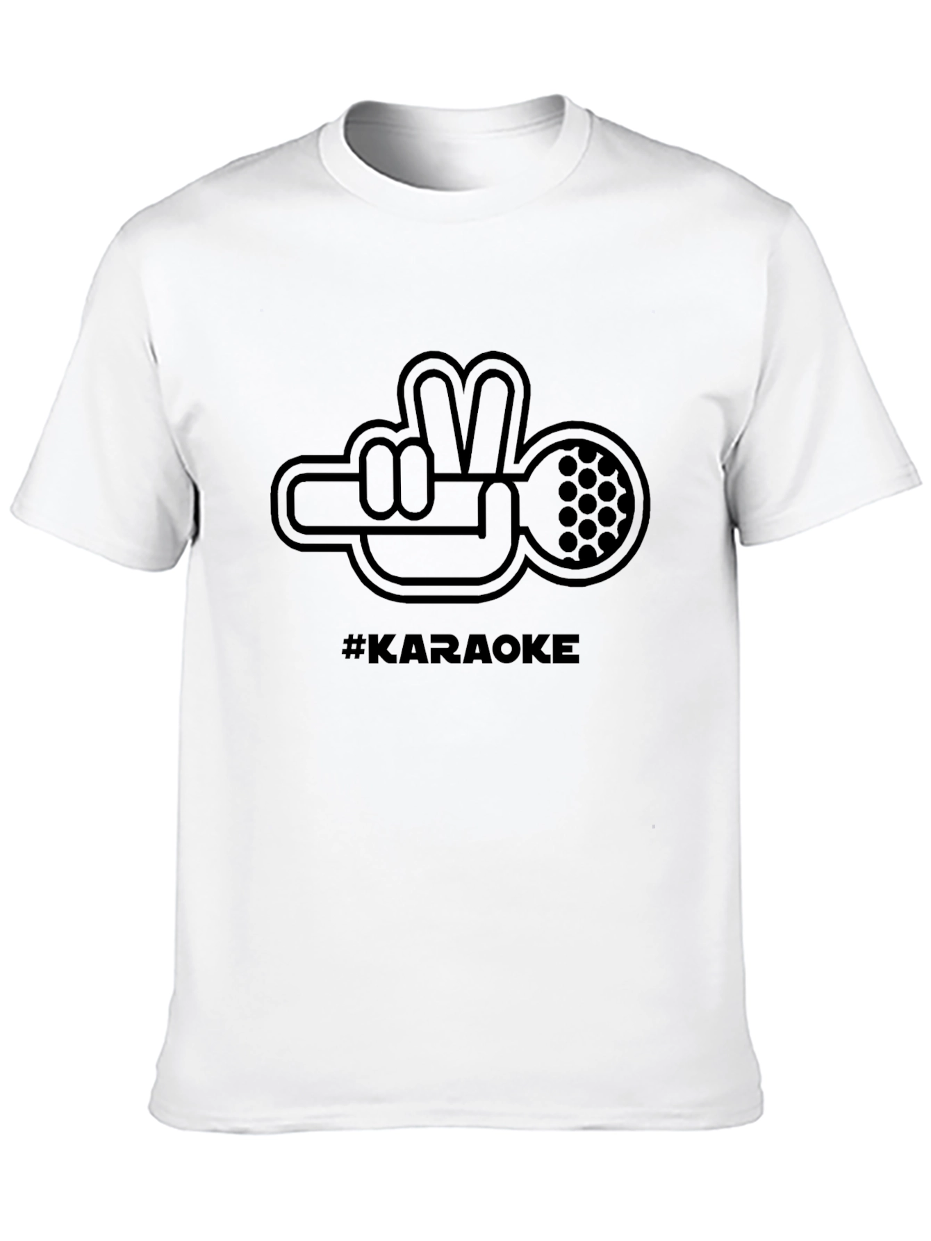 Karaoke Hand Peace Sign T-Shirt