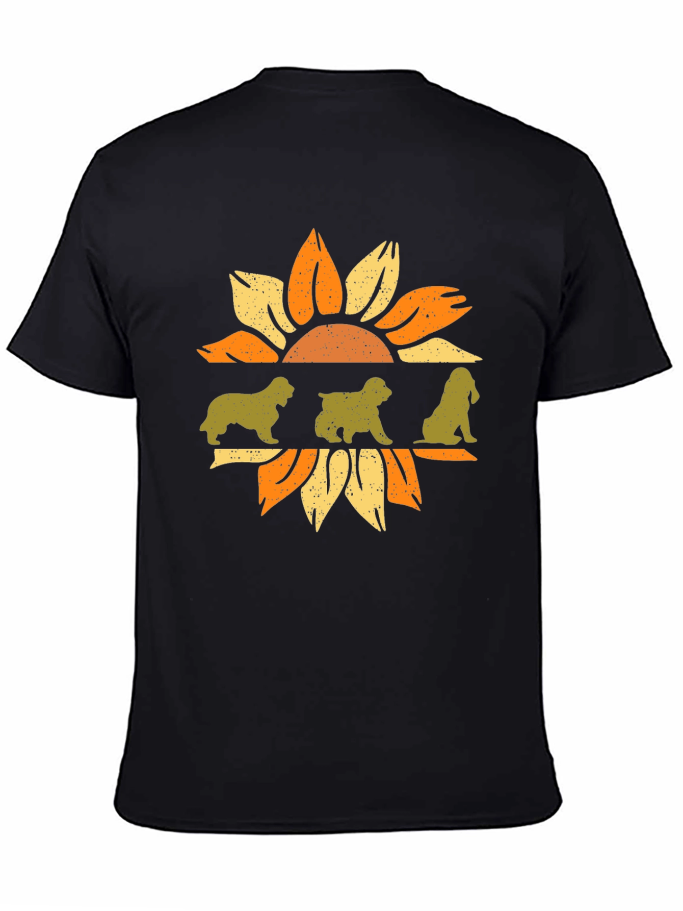 Dog Sunflower Graphic Tee