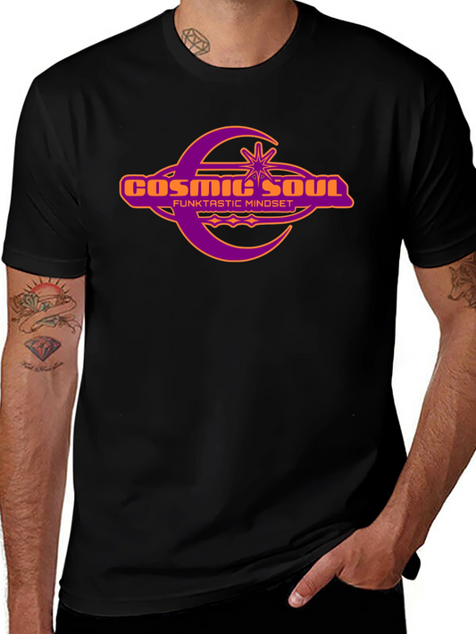 Cosmic Soul Graphic Black T-Shirt Funktastic Mindset