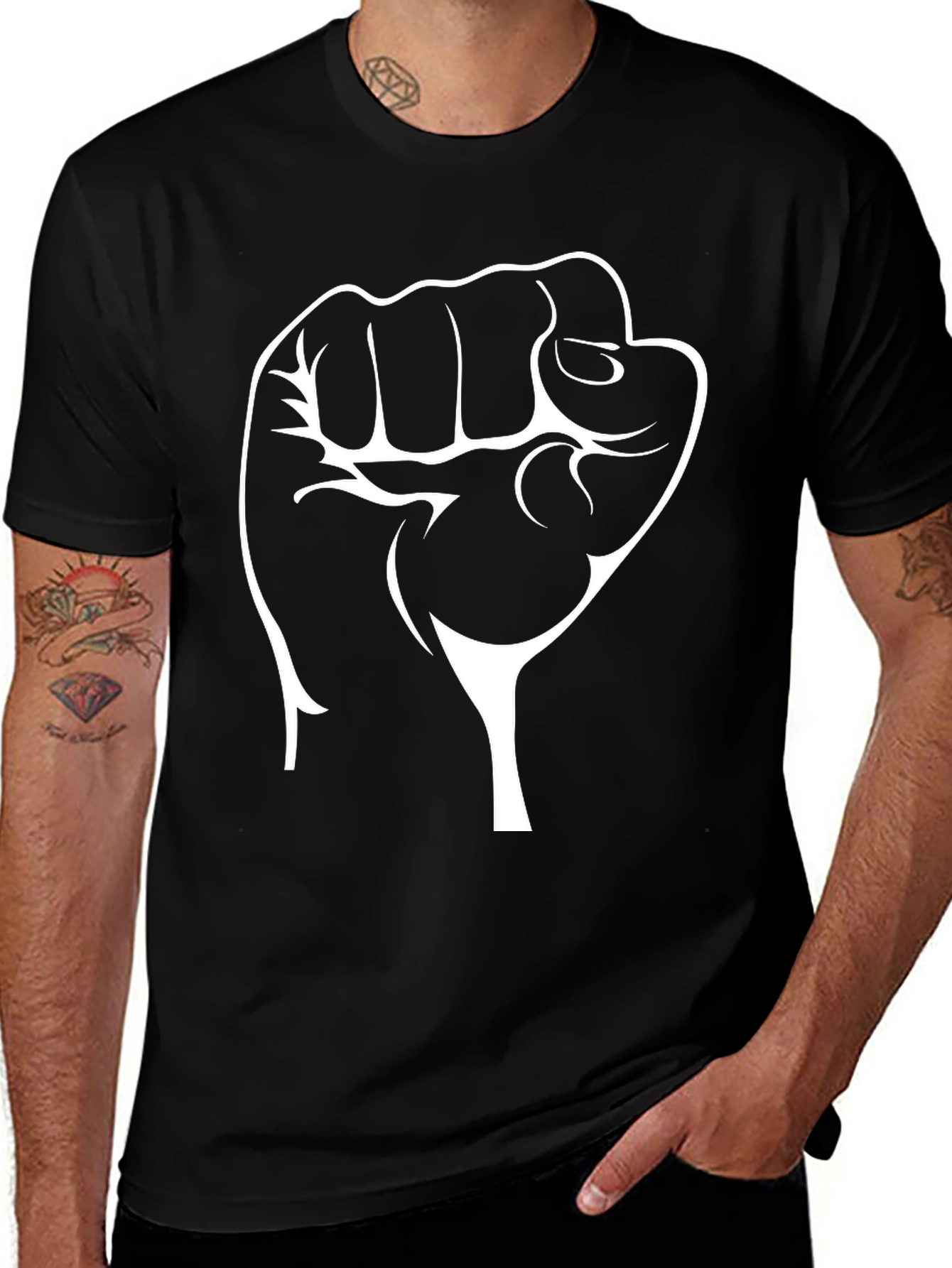 Black Power Fist Graphic T-Shirt
