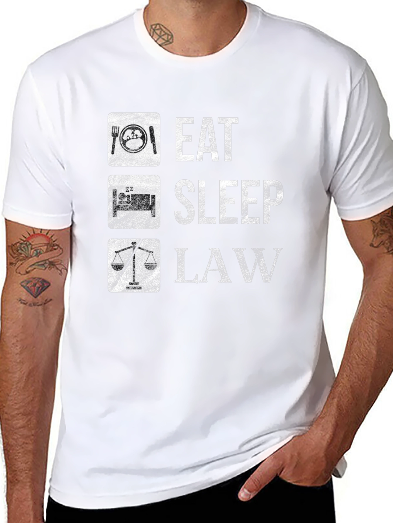 Eat Sleep Law Black T-Shirt