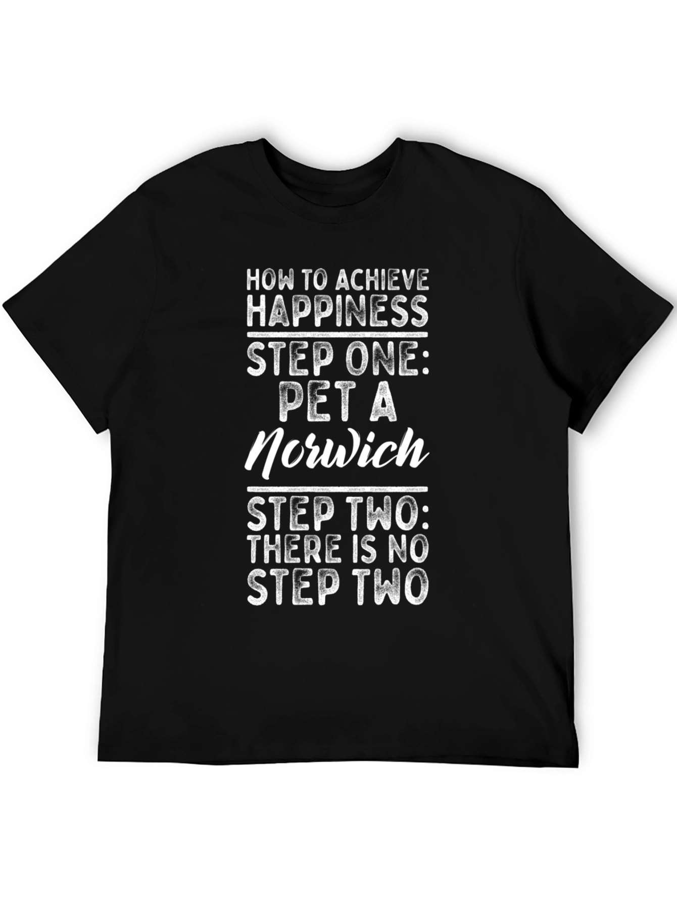 How to Achieve Happiness T-Shirt - Norwich Pet