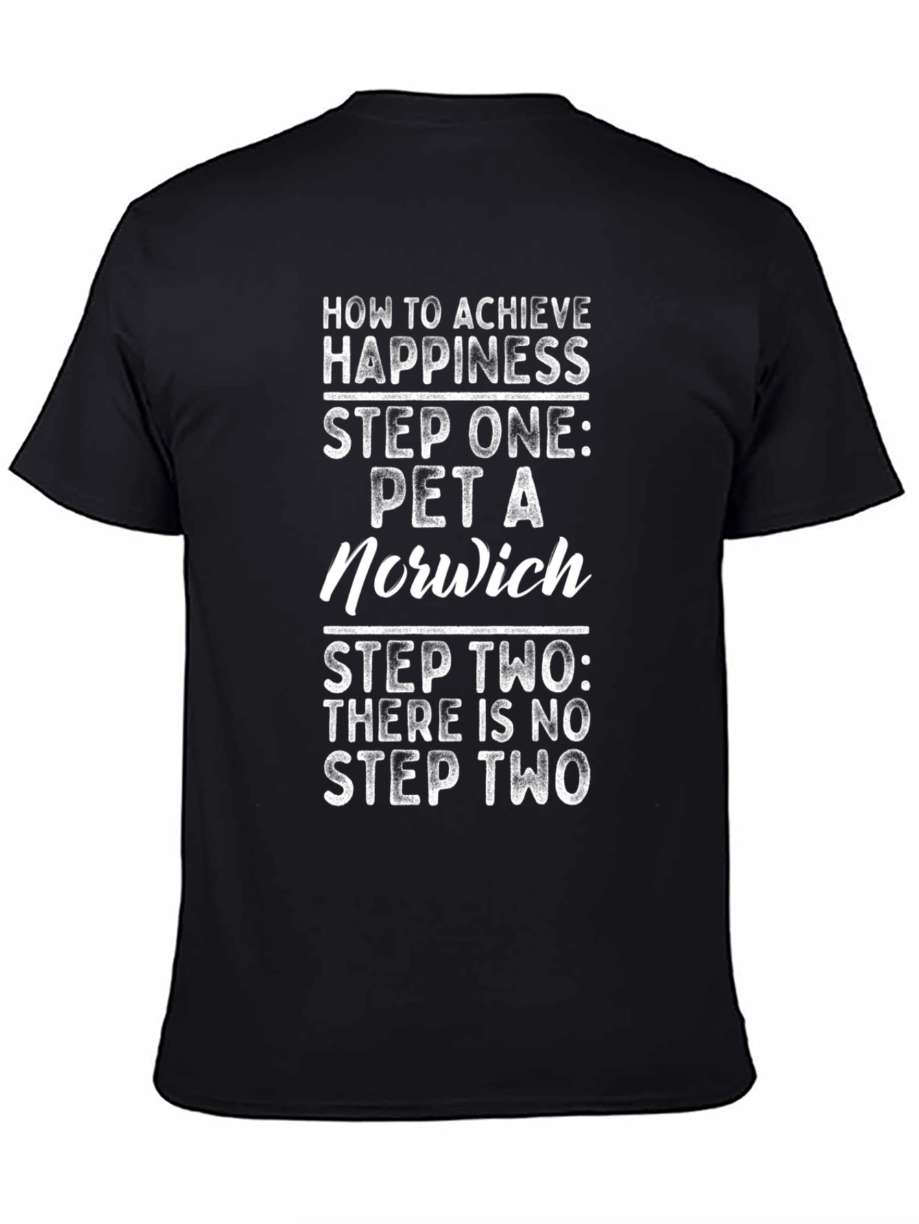 How to Achieve Happiness T-Shirt - Norwich Pet