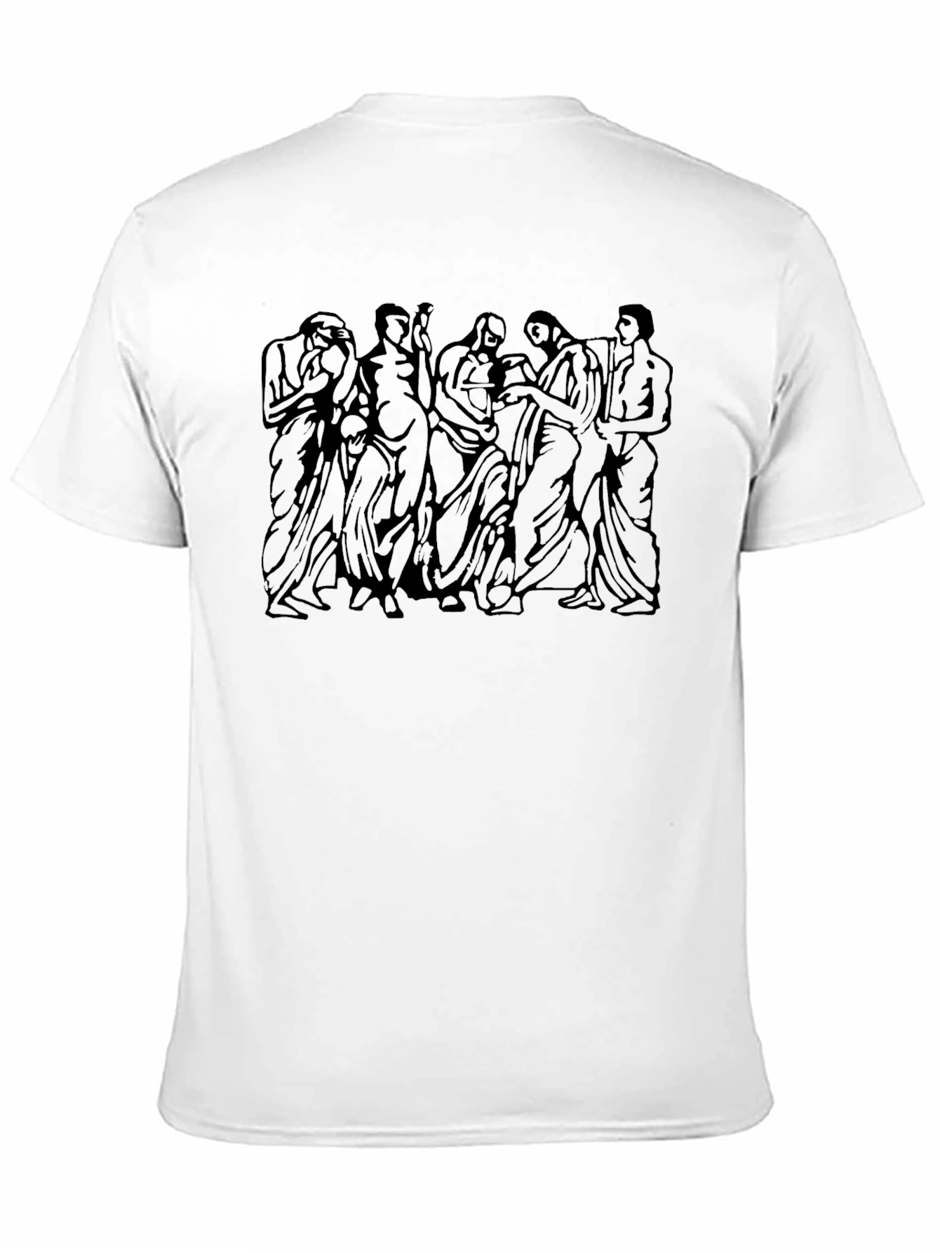 Classical Art Graphic Tee - Black Cotton Blend