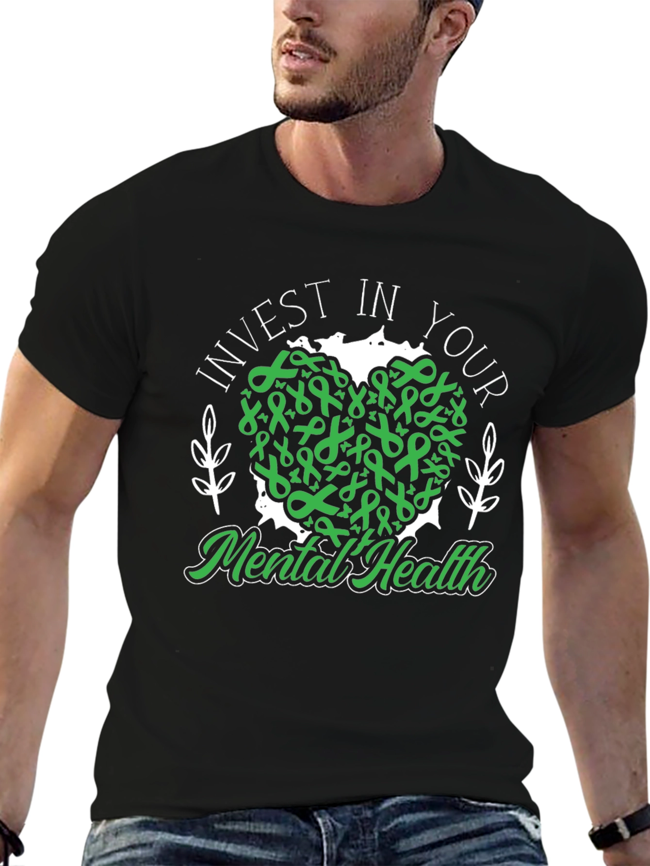 Invest in Your Mental Health Black T-Shirt