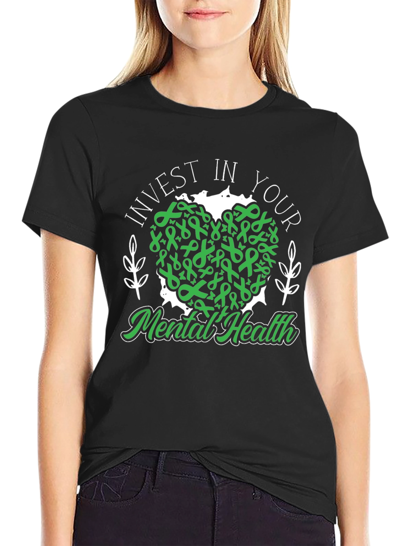 Invest in Your Mental Health Black T-Shirt
