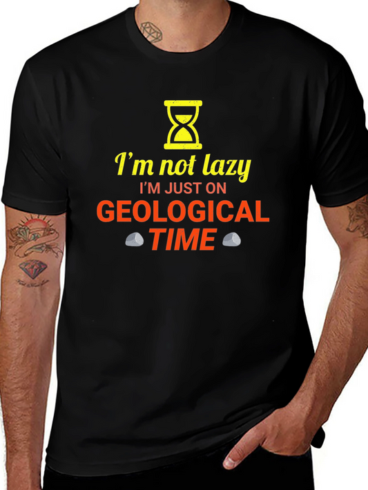 Geological Time Funny Black T-Shirt