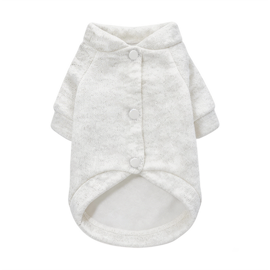 Dream Big Little One Rainbow Cloud Pet Cardigan Sweater, Soft White Cute Puppy Top