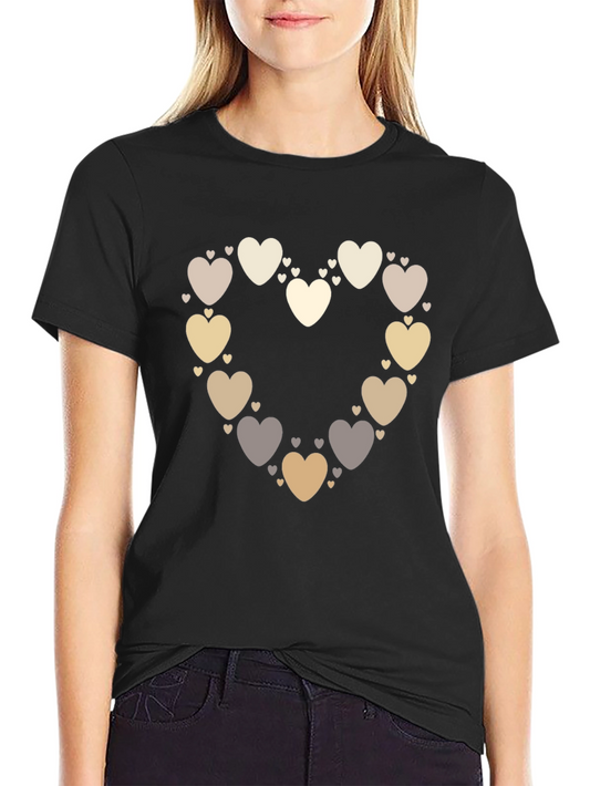 Heart of Hearts Graphic Tee - Black Casual Shirt