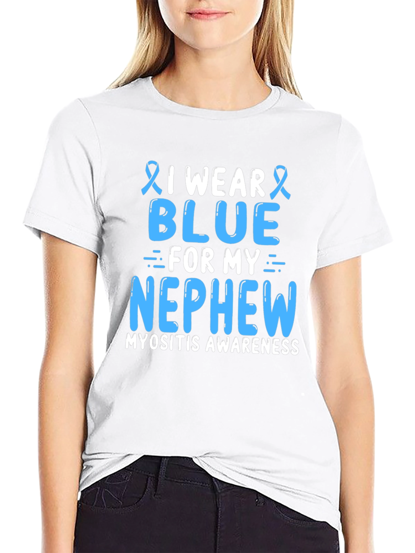 Blue for My Nephew Myositis Awareness T-Shirt