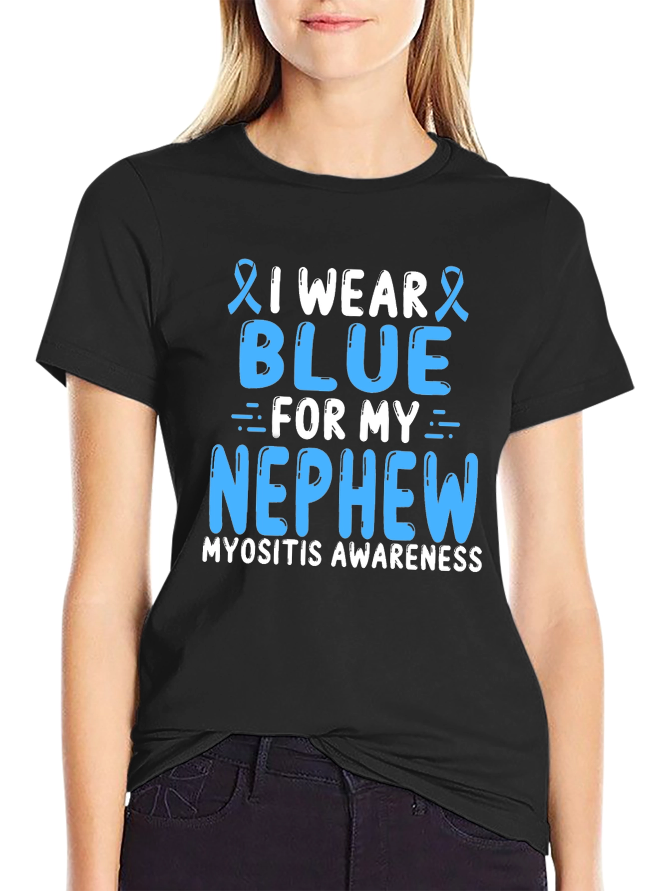 Blue for My Nephew Myositis Awareness T-Shirt