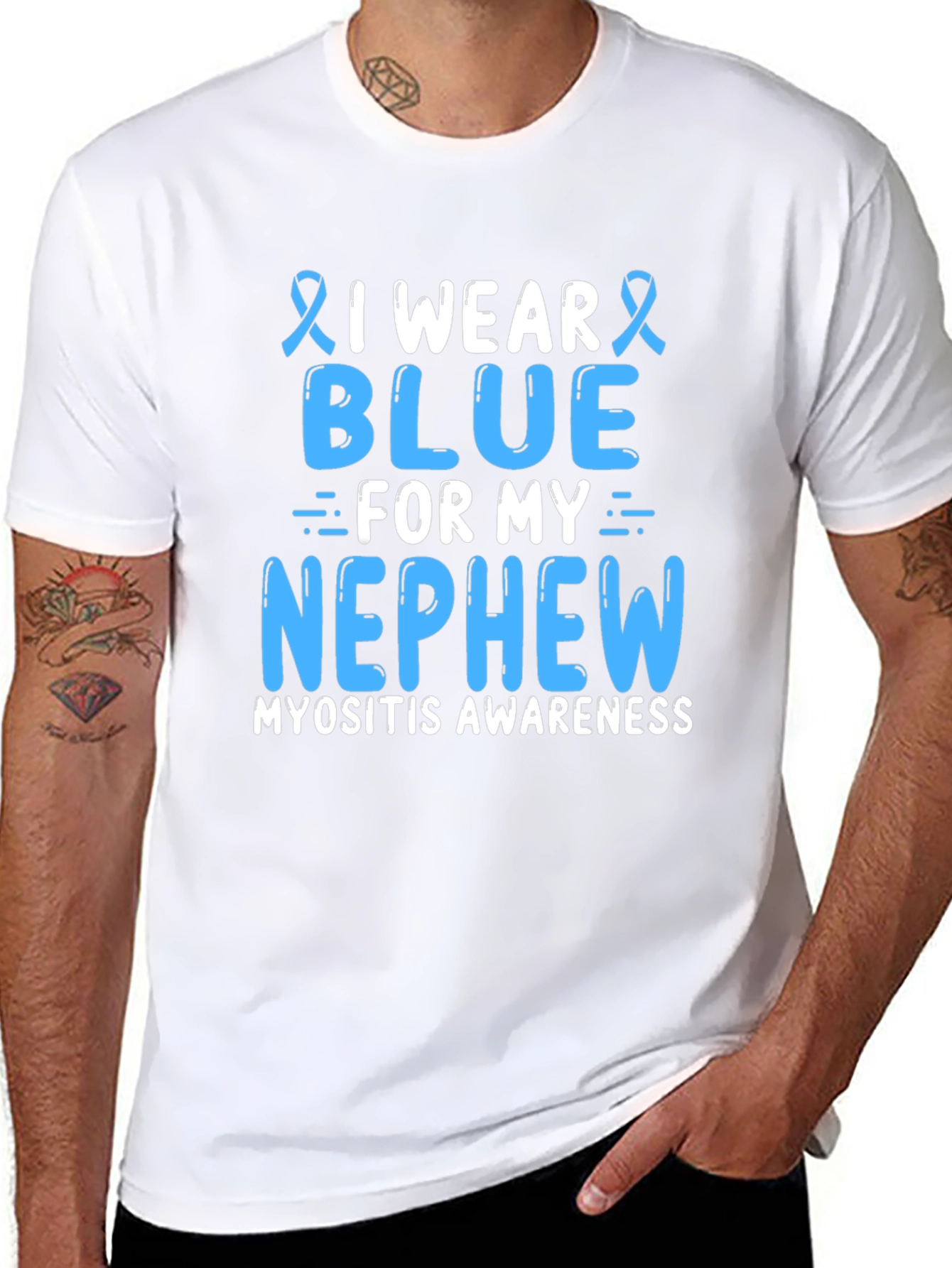 Blue for My Nephew Myositis Awareness T-Shirt