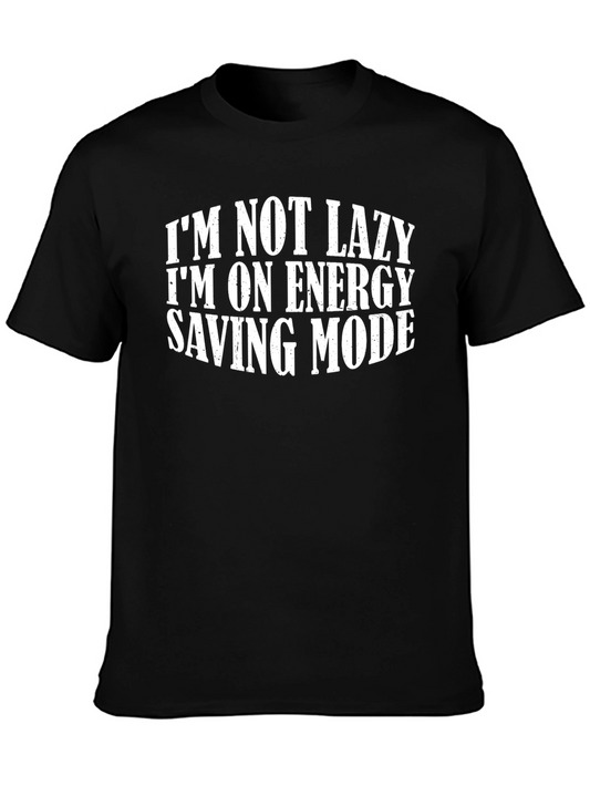 Energy Saving Mode Funny Graphic T-Shirt