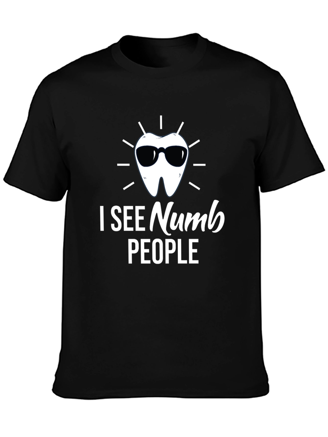 I See Numb People Black Graphic T-Shirt