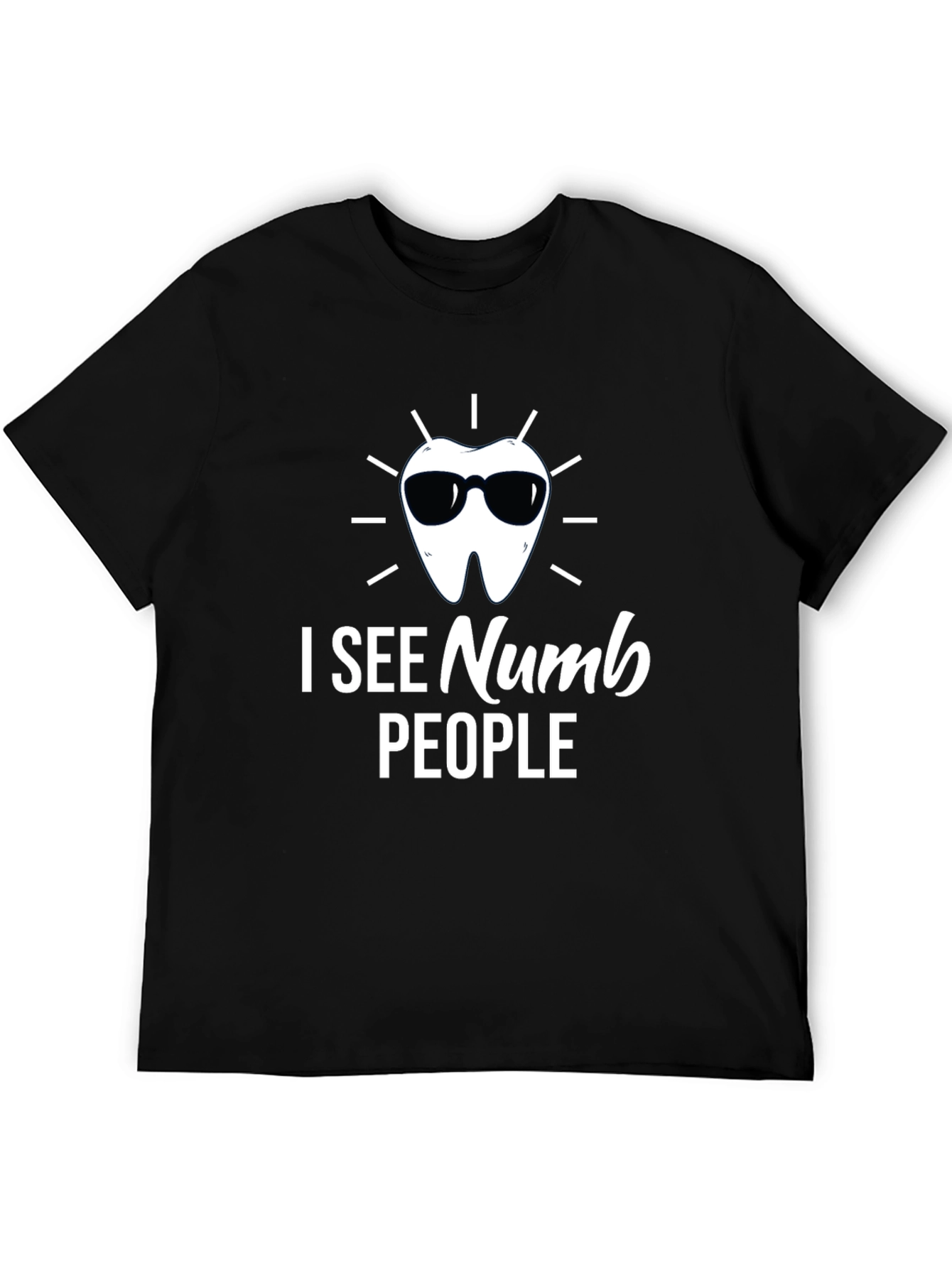 I See Numb People Black Graphic T-Shirt
