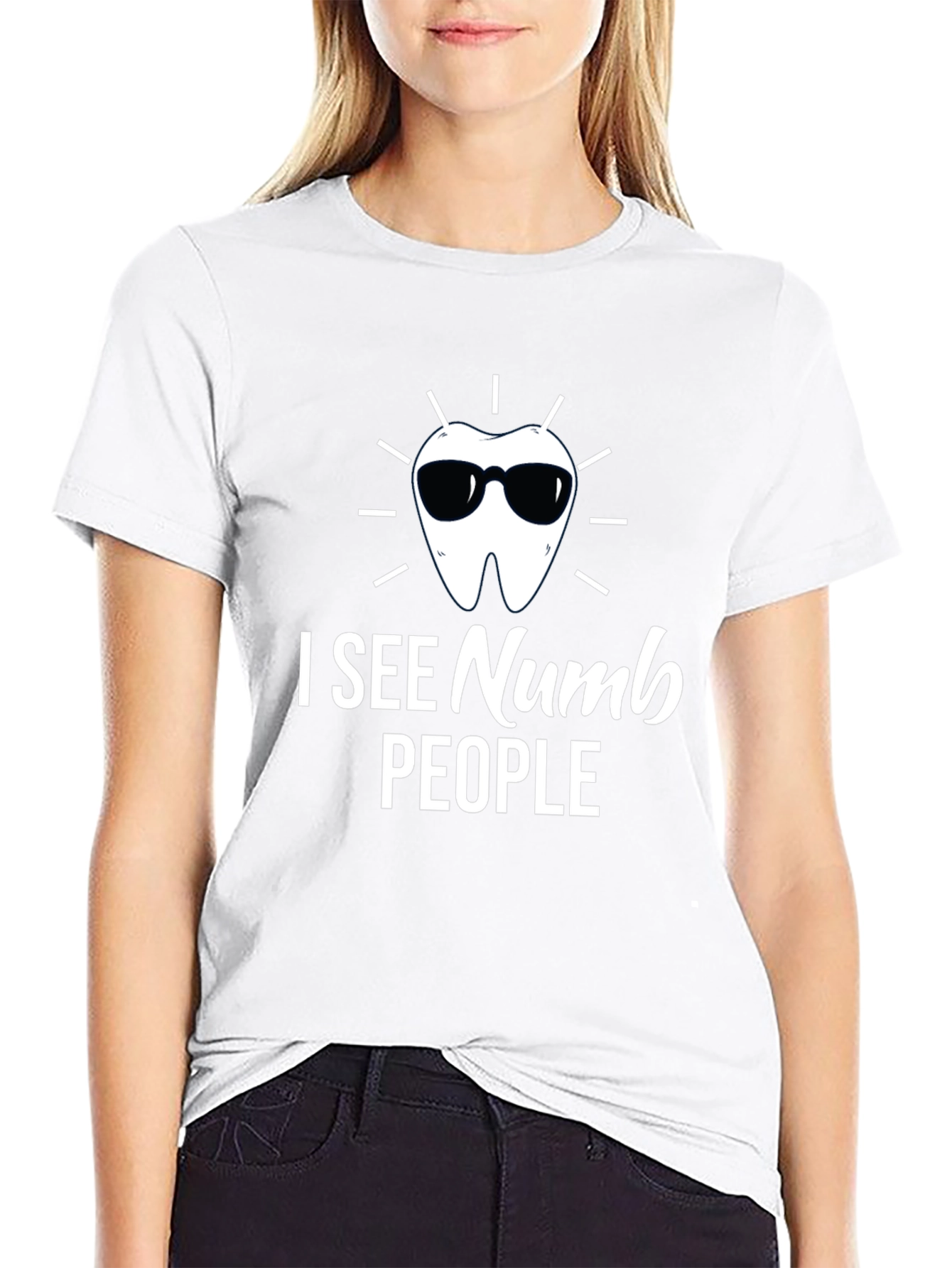 I See Numb People Black Graphic T-Shirt