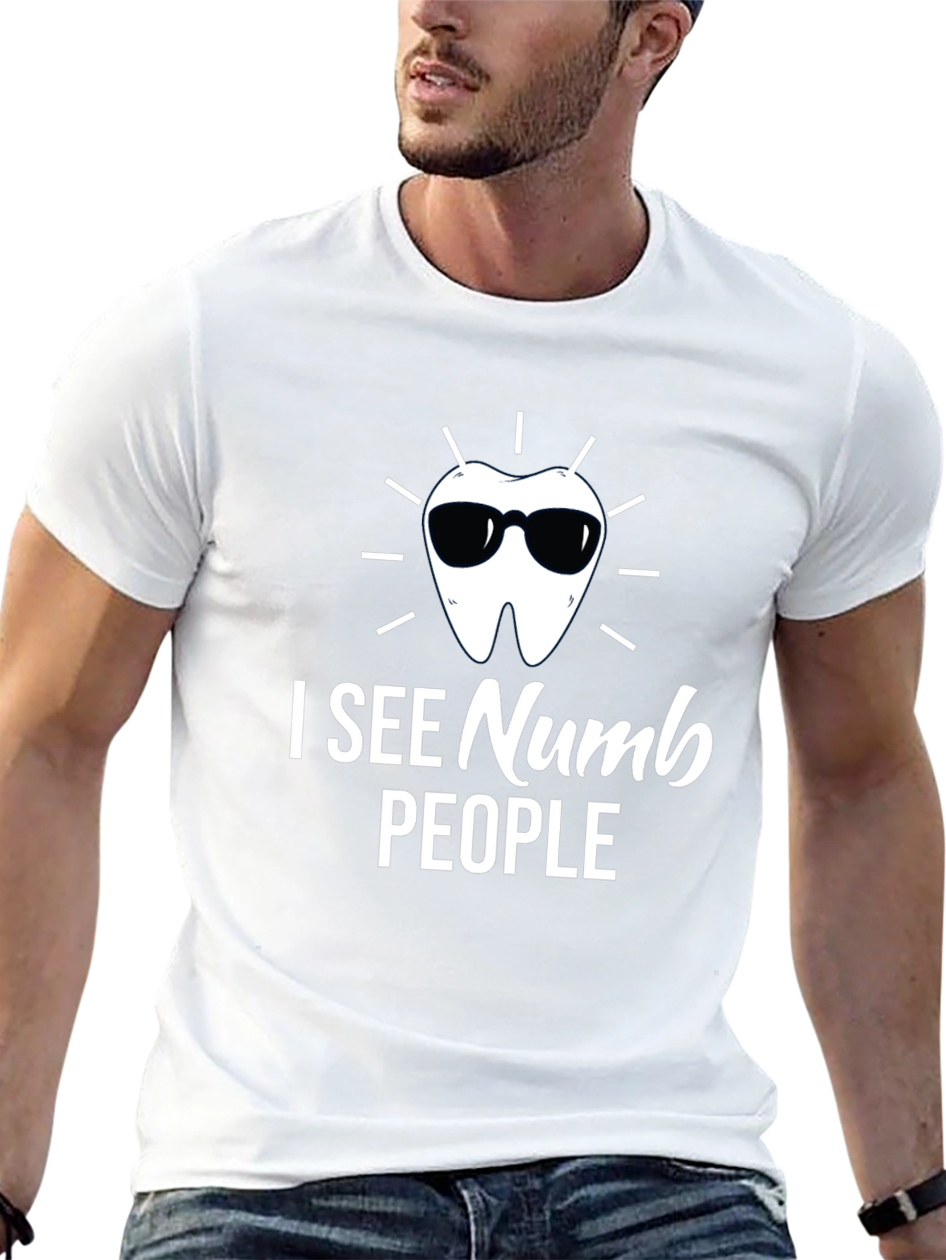 I See Numb People Black Graphic T-Shirt