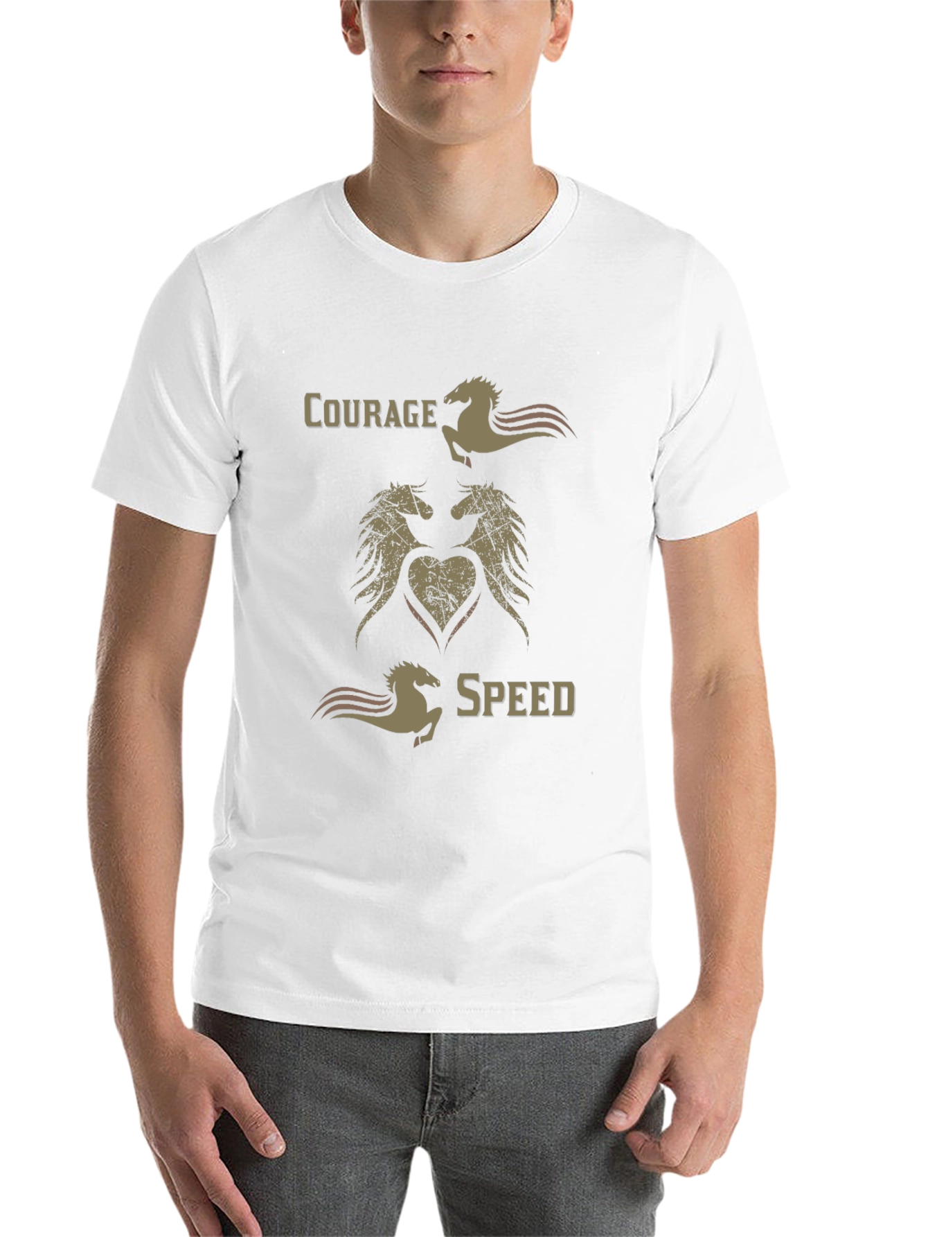 Courage Speed Horse Graphic T-Shirt