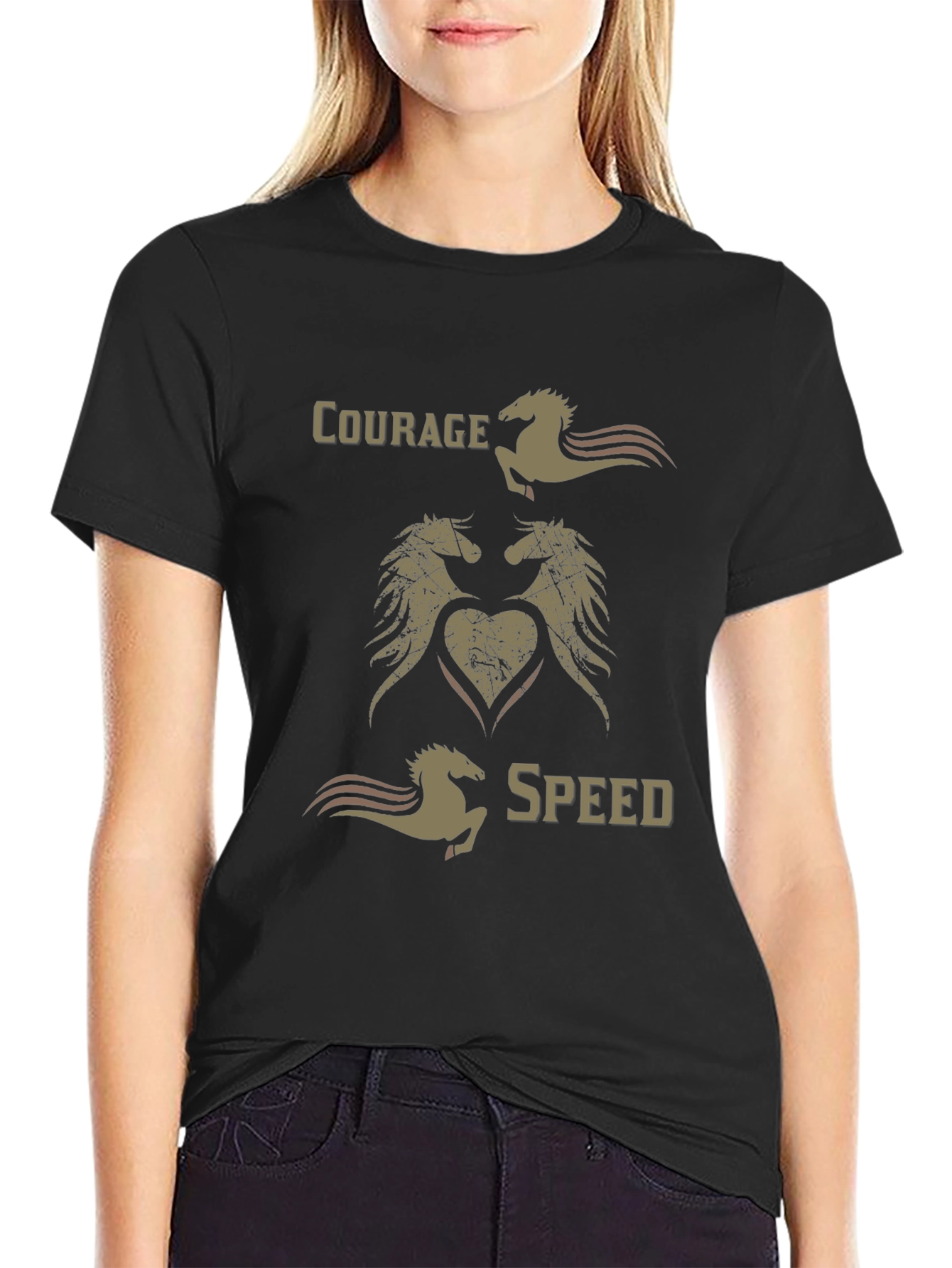 Courage Speed Horse Graphic T-Shirt
