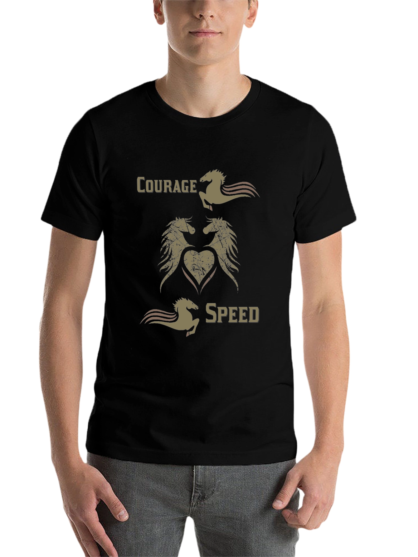 Courage Speed Horse Graphic T-Shirt