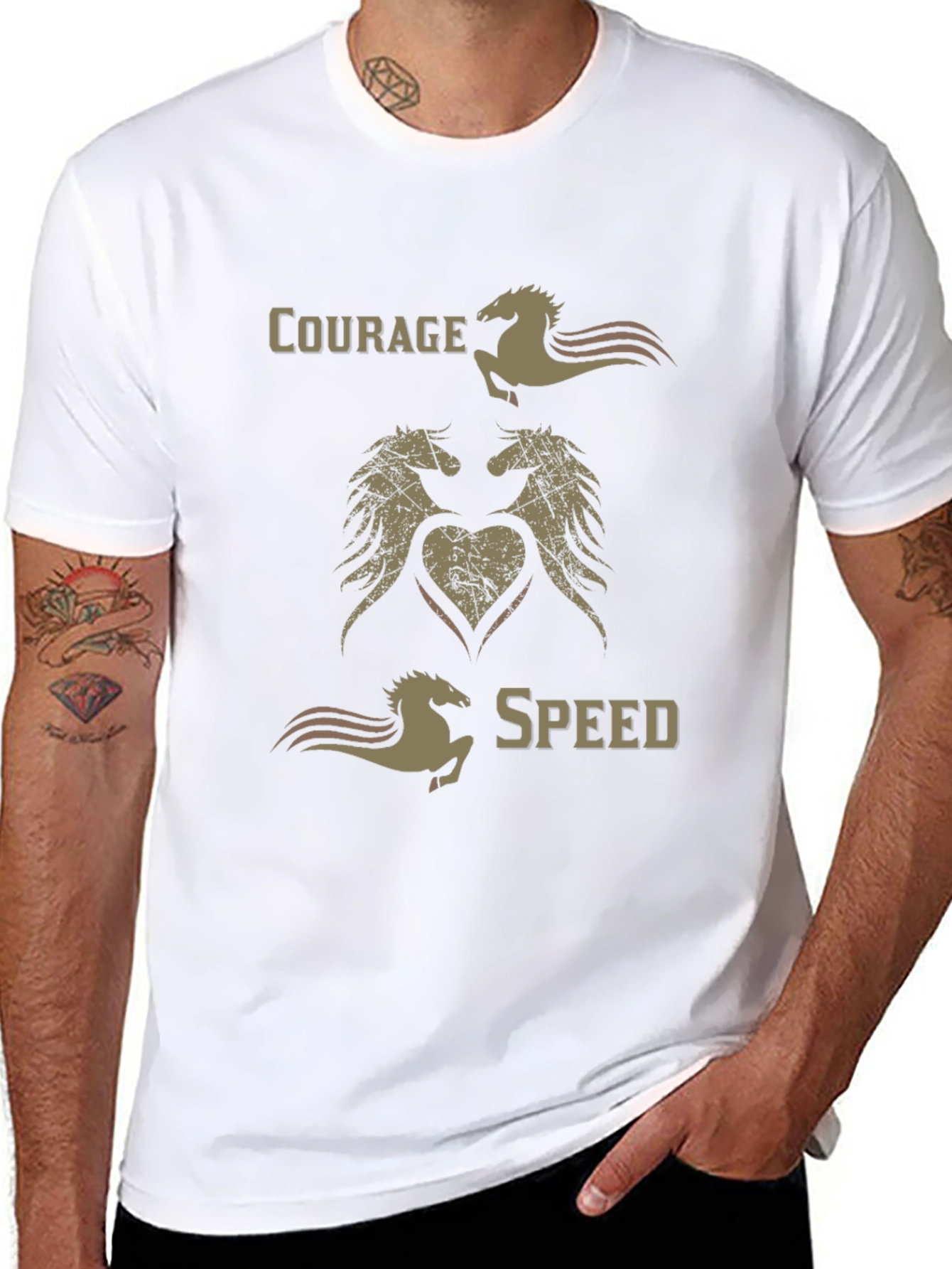 Courage Speed Horse Graphic T-Shirt