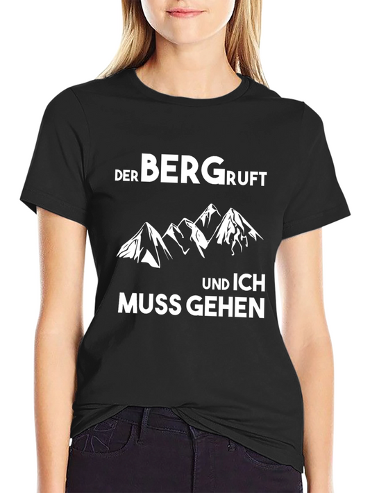 Der Berg Ruft Mens Black Graphic T-Shirt