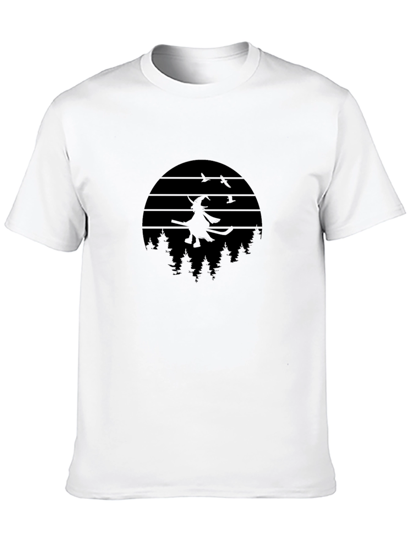 Witch on Broomstick Graphic Tee