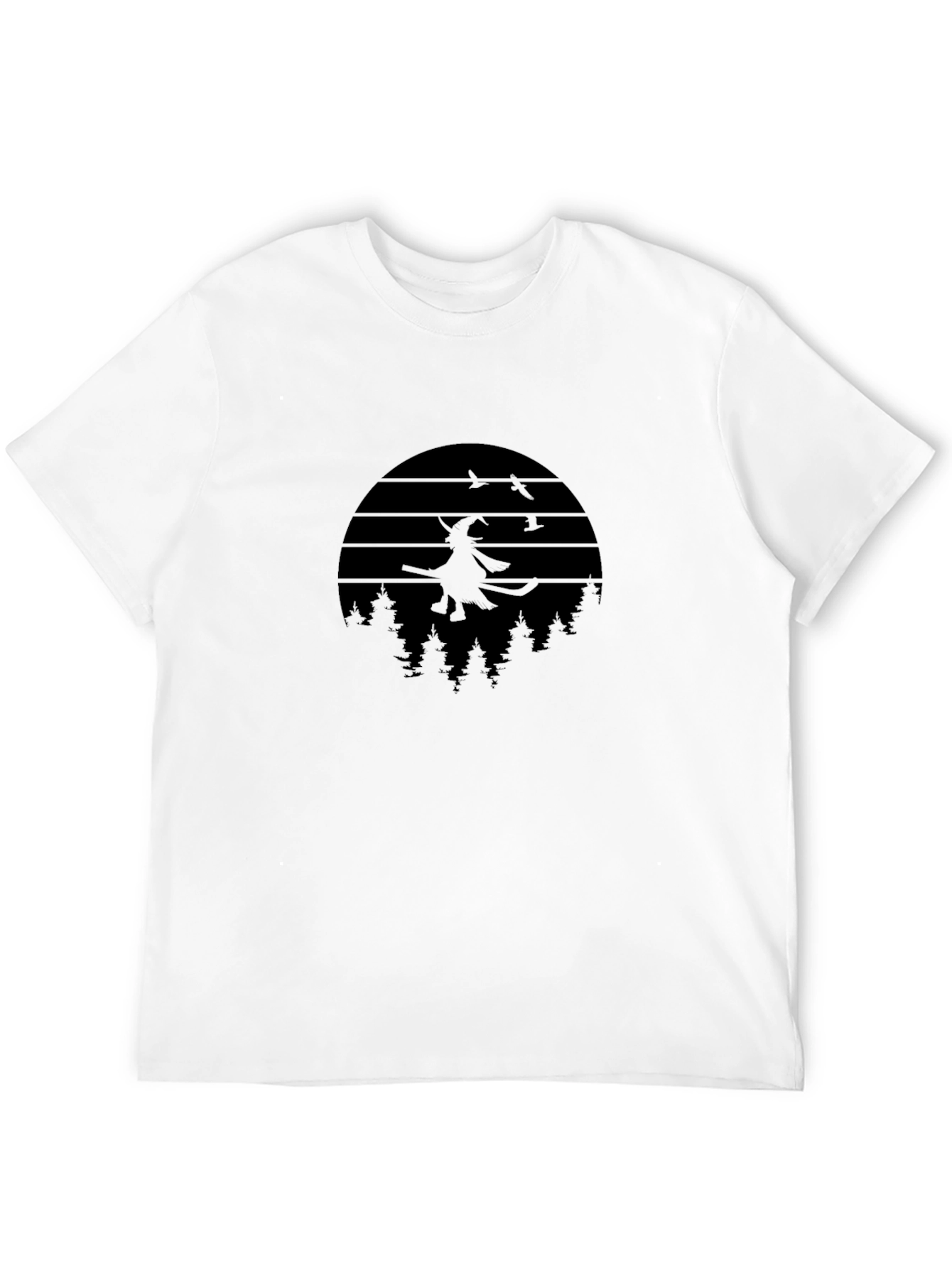 Witch on Broomstick Graphic Tee